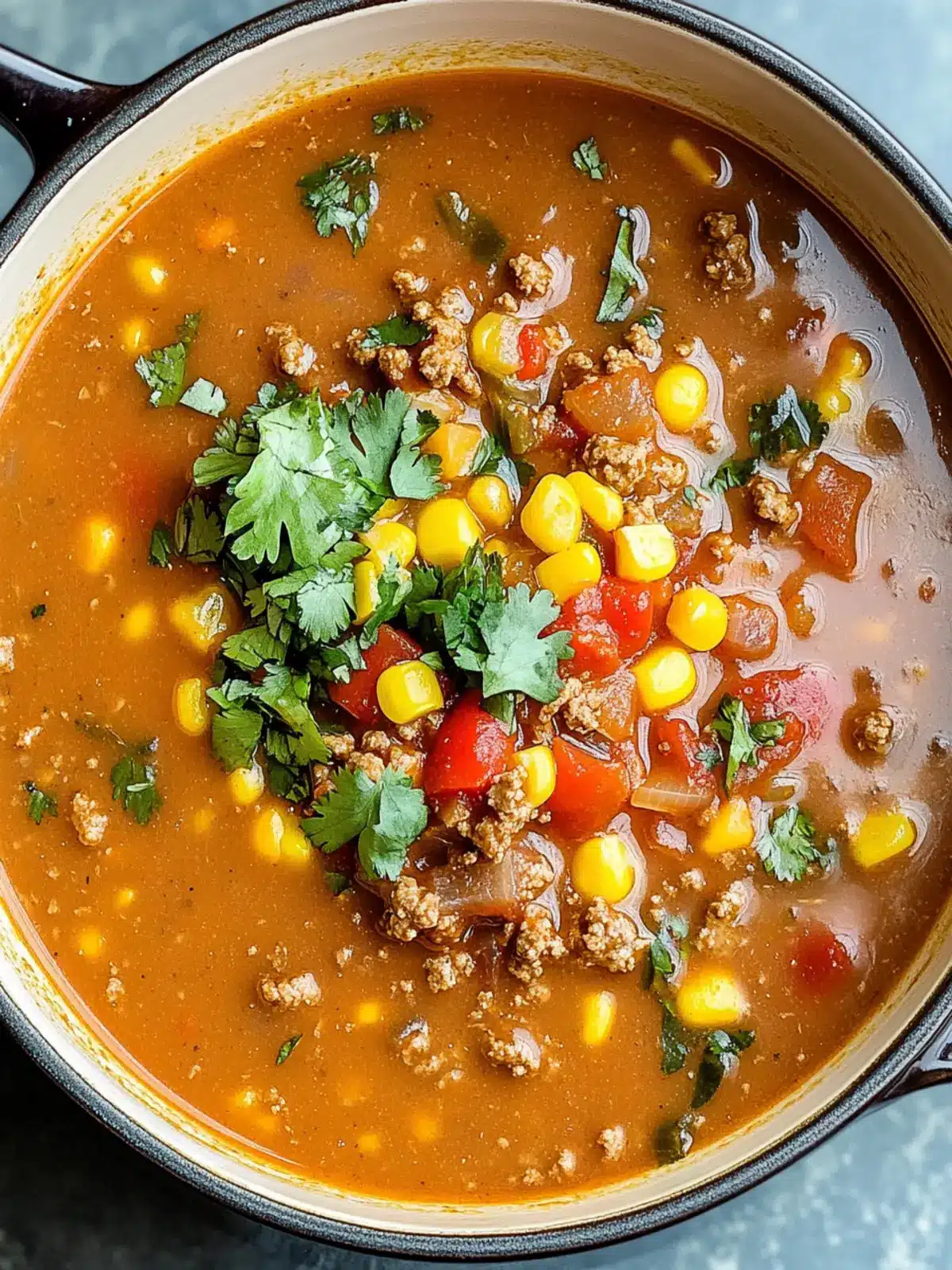 Hearty Ground Beef Enchilada Soup for Cozy Weeknights 2 Ground Beef Enchilada Soup