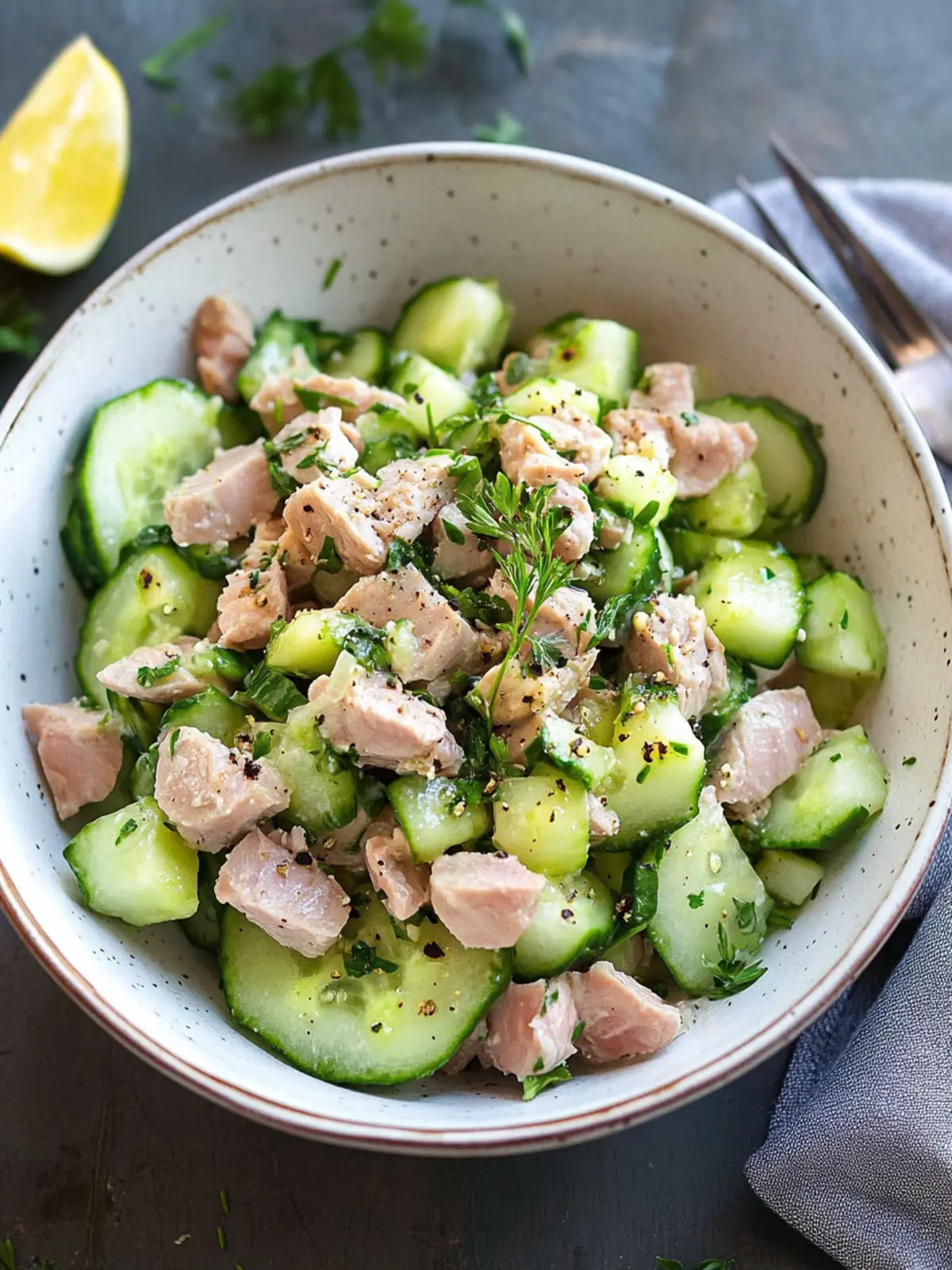 Tuna Salad With Cucumber