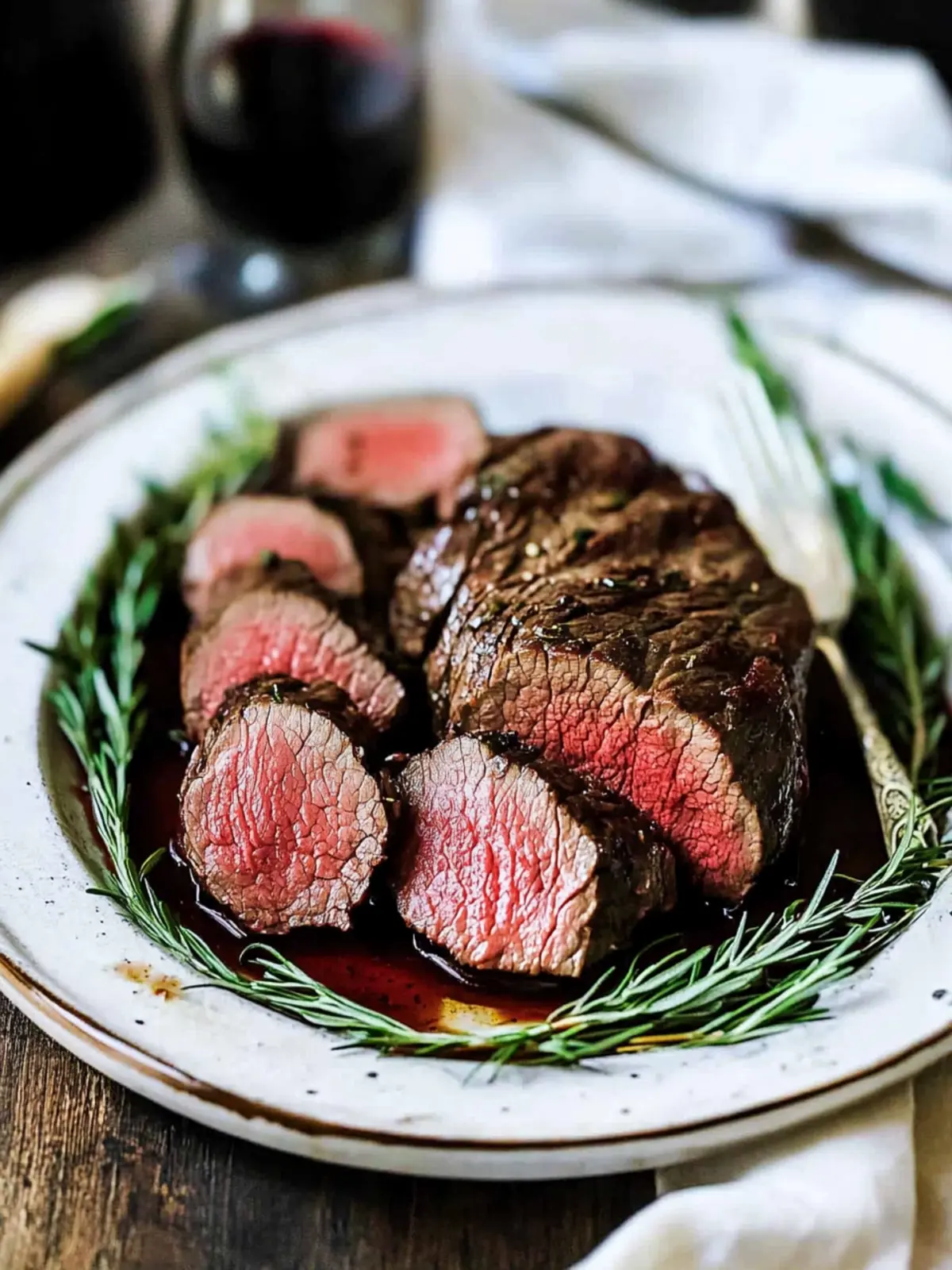 Beef Tenderloin with Red Wine Sauce