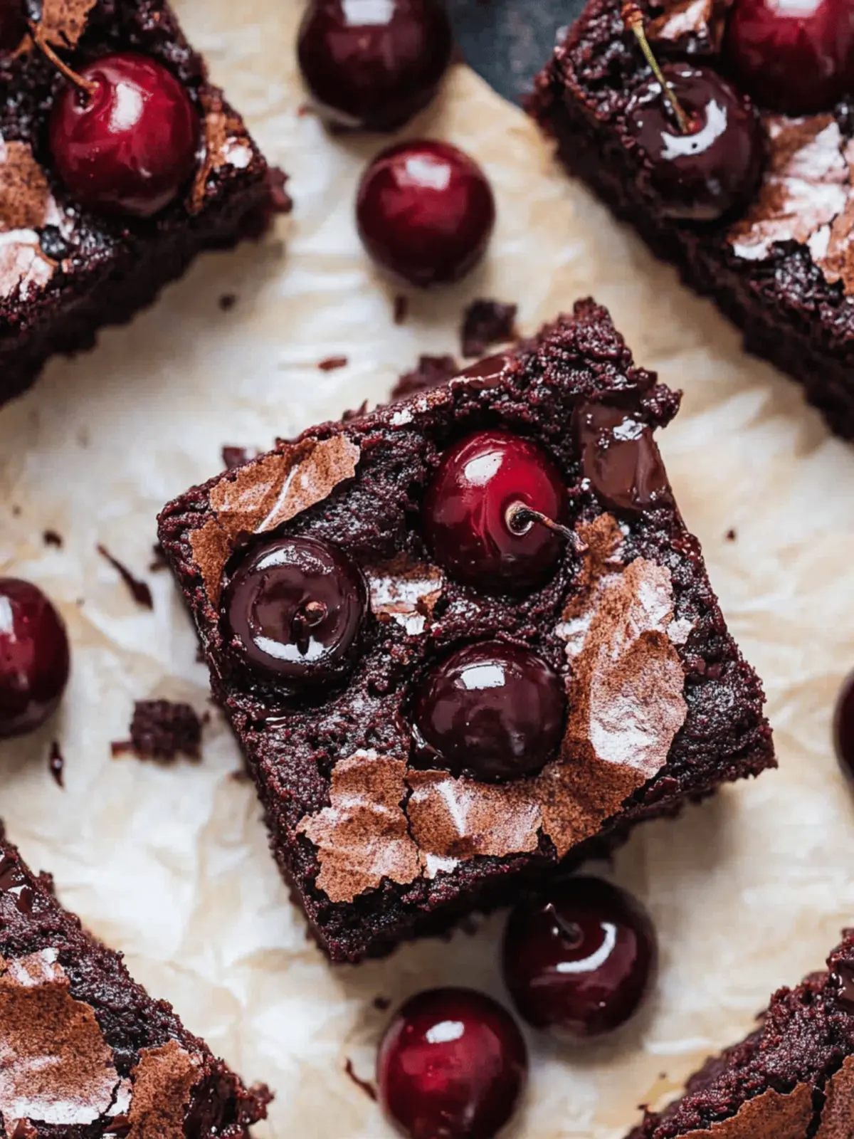 Roasted Chocolate Cherry Brownies