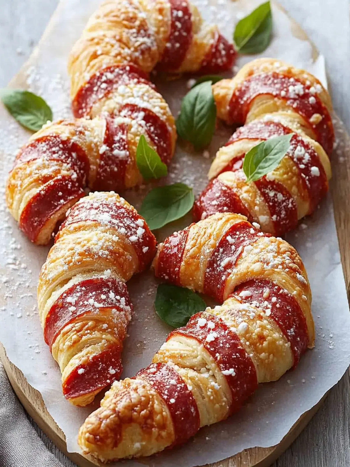 Delicious Pizza Candy Cane Crescents for Joyful Holidays 3 Pizza Candy Cane Crescent