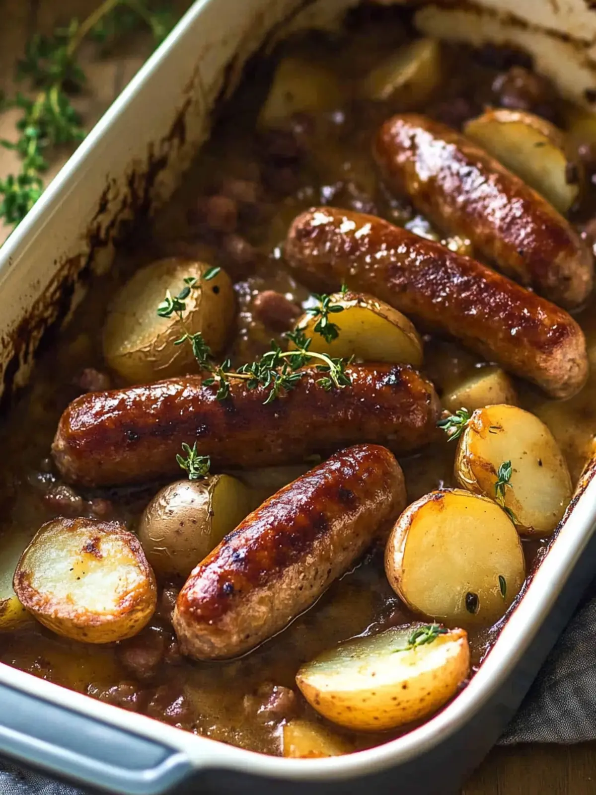 Sausage Bake with Potatoes and Gravy