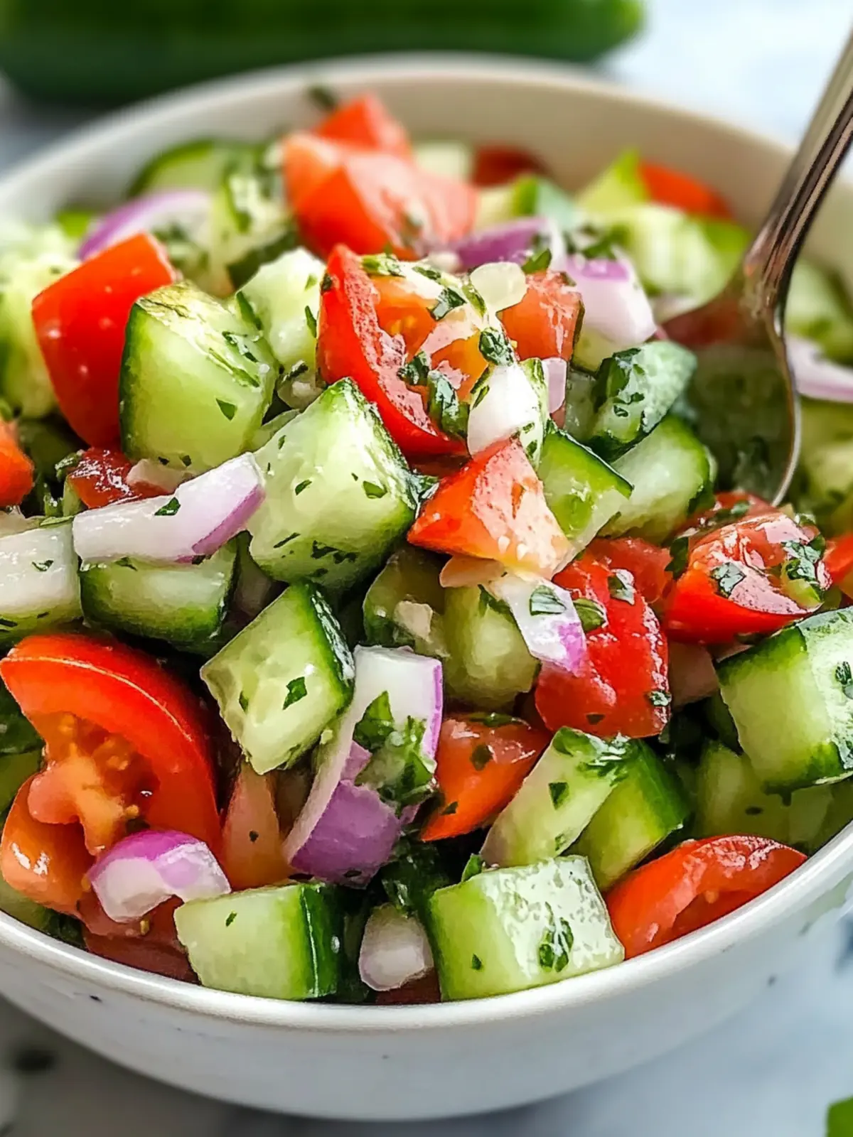 Quick Italian Cucumber Salad