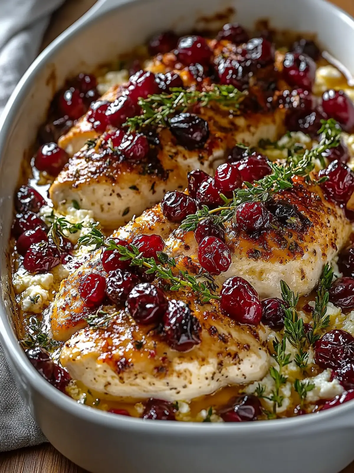 Honey Cranberry Chicken Bake with Ricotta Cheese