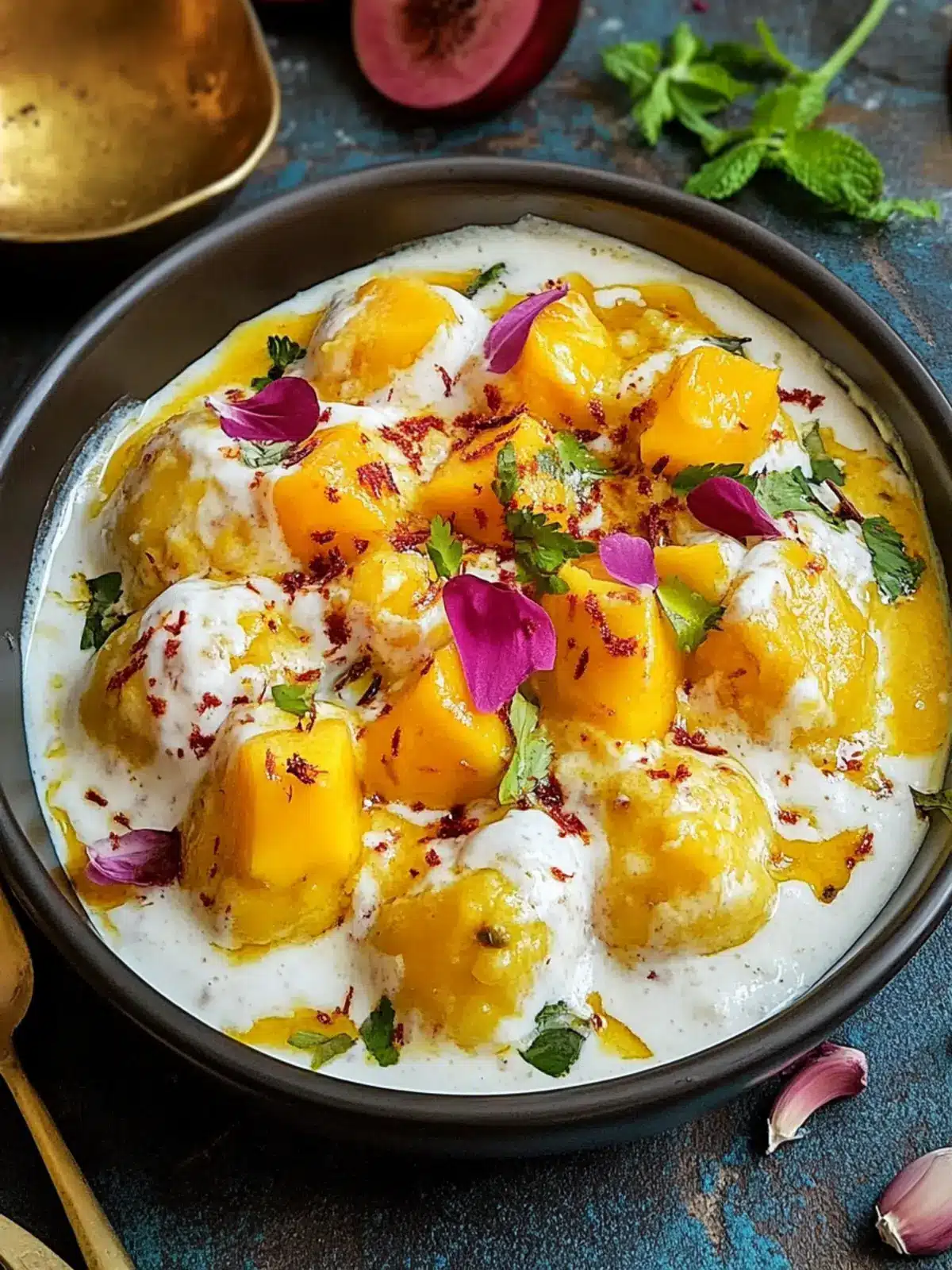 Delight in Shahi Mango Dahi Vada: A Sweet Chaat Sensation 3 Shahi Mango Dahi Vada