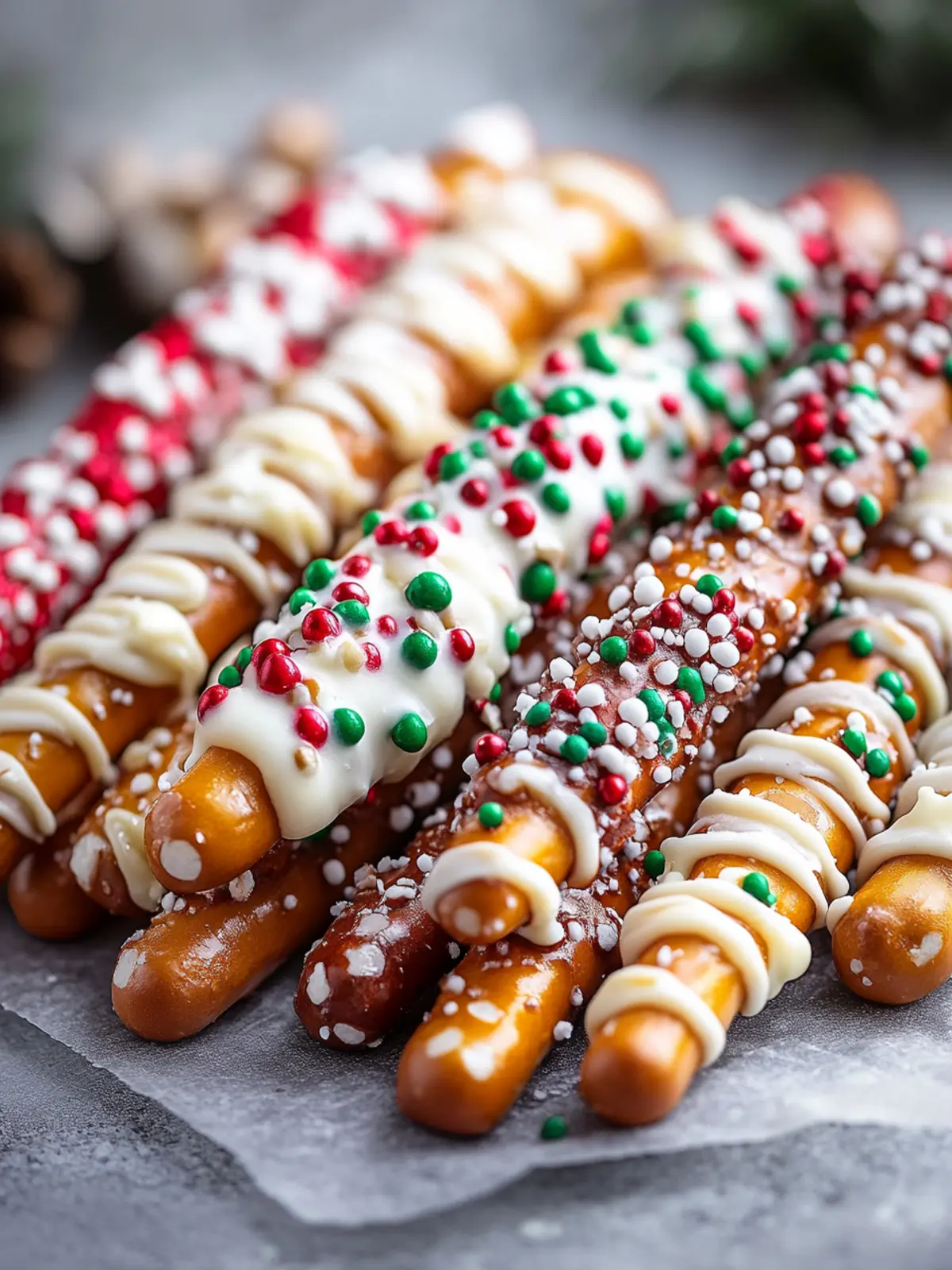 Customize Your Christmas Pretzel Rods for Fun Holiday Cheer 3 Christmas Pretzel Rods