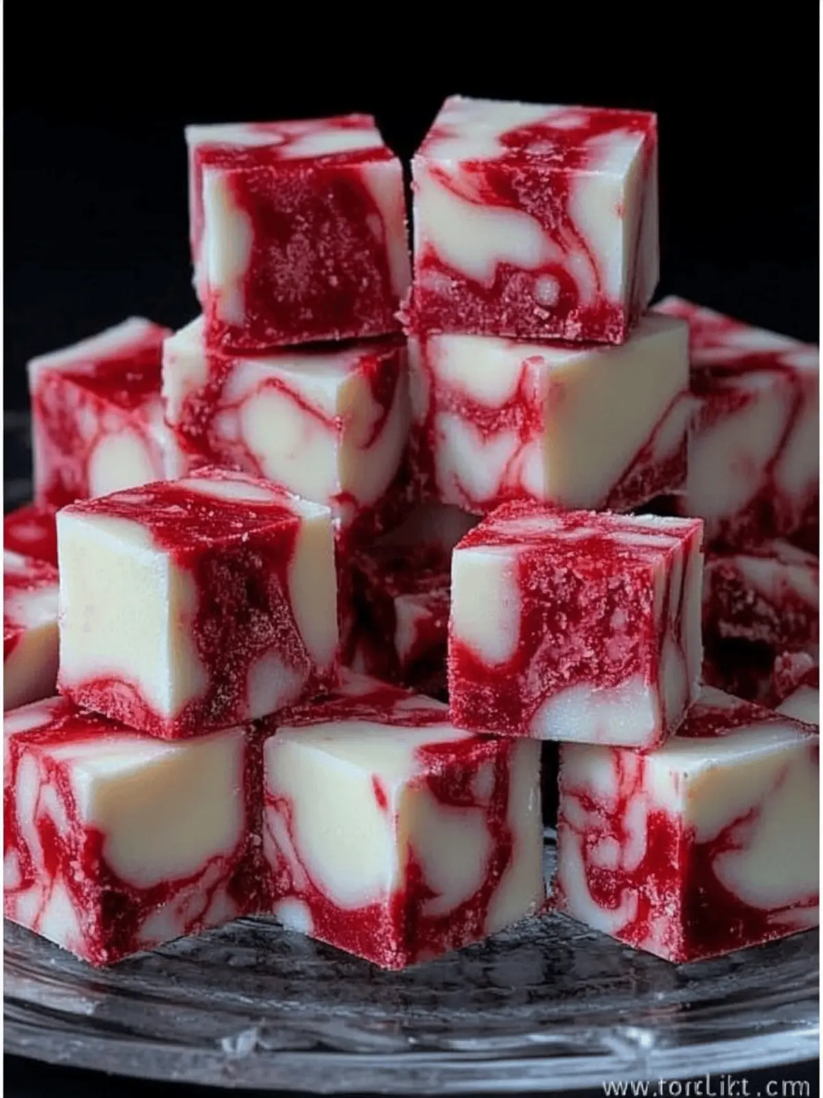 Winter White Red Velvet Fudge