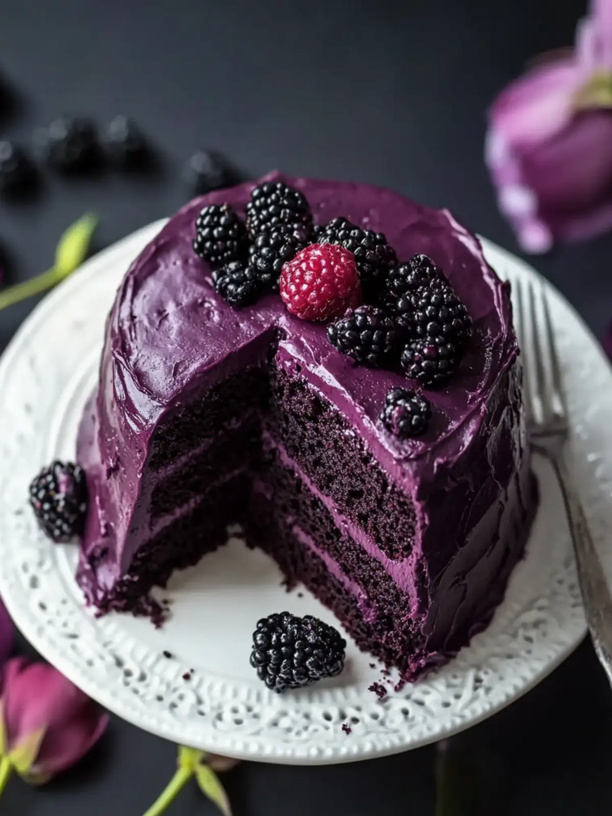 Heavenly Blackberry Velvet Cake Recipe for Every Celebration 3 Blackberry Velvet Cake