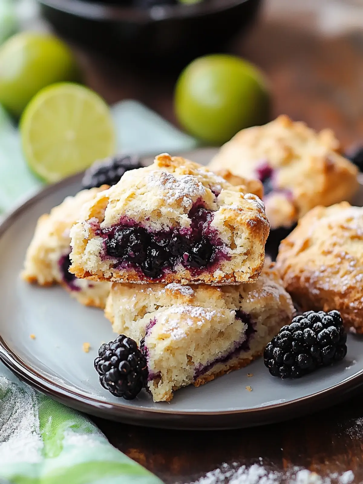 Blackberry Lime Scones