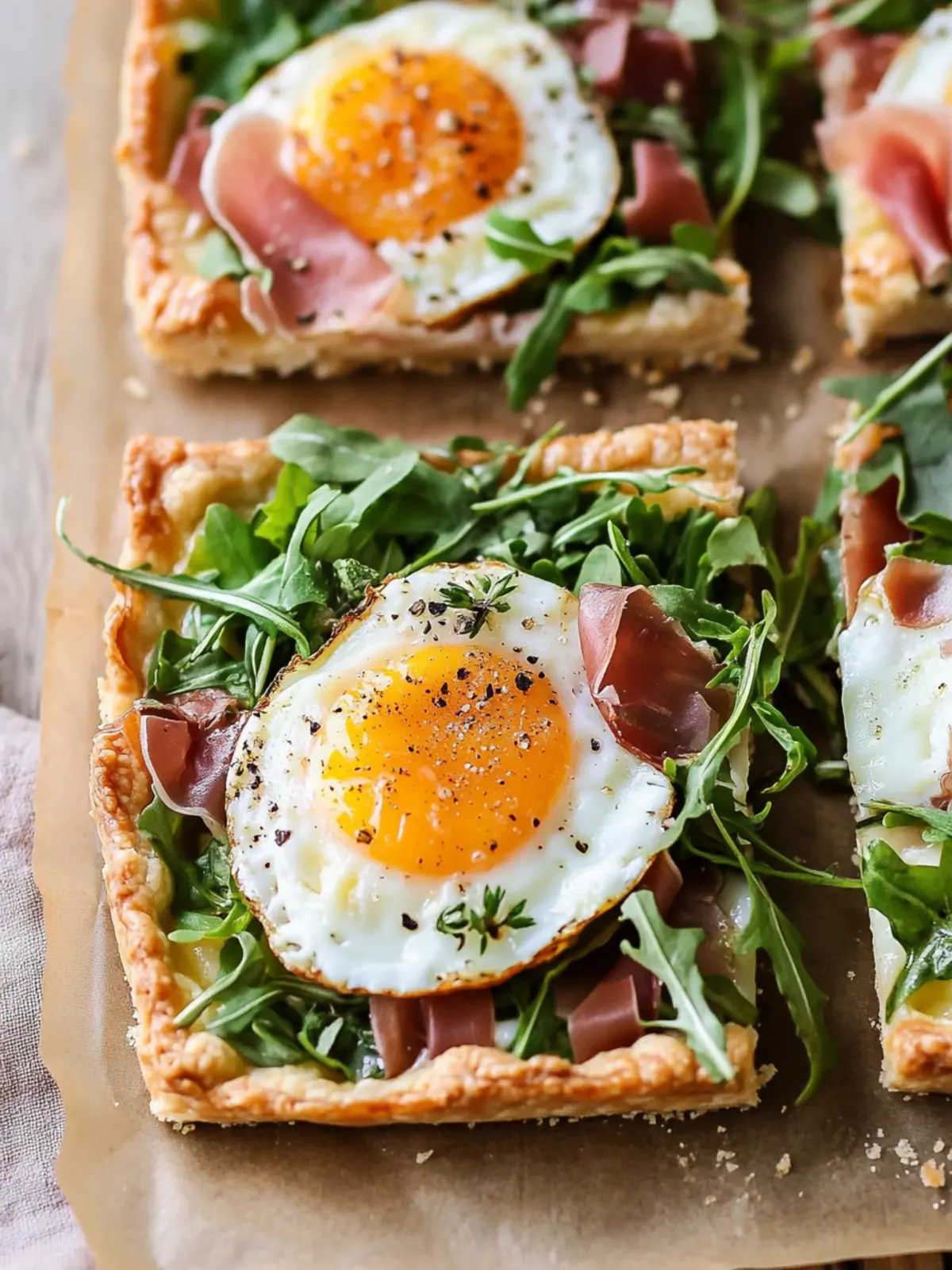 Baked Prosciutto and Egg Breakfast Tart