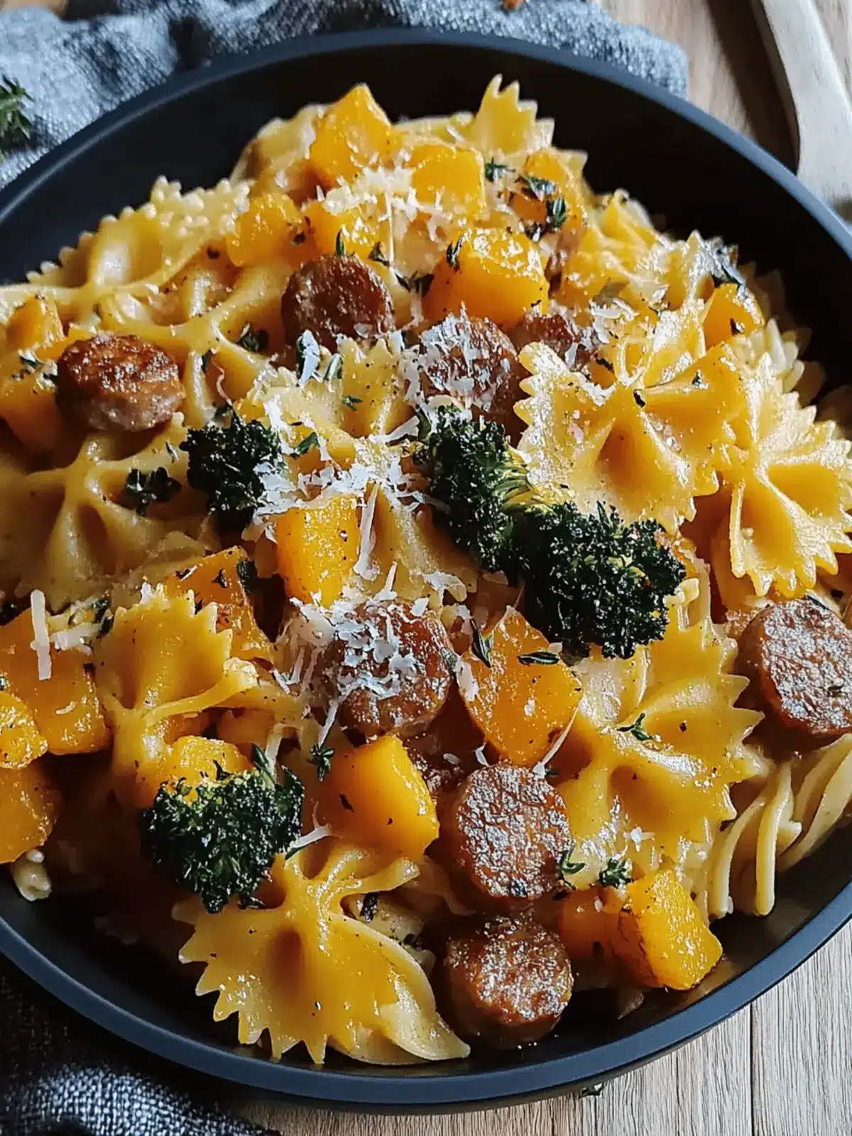 Autumn Sausage Pasta Squash