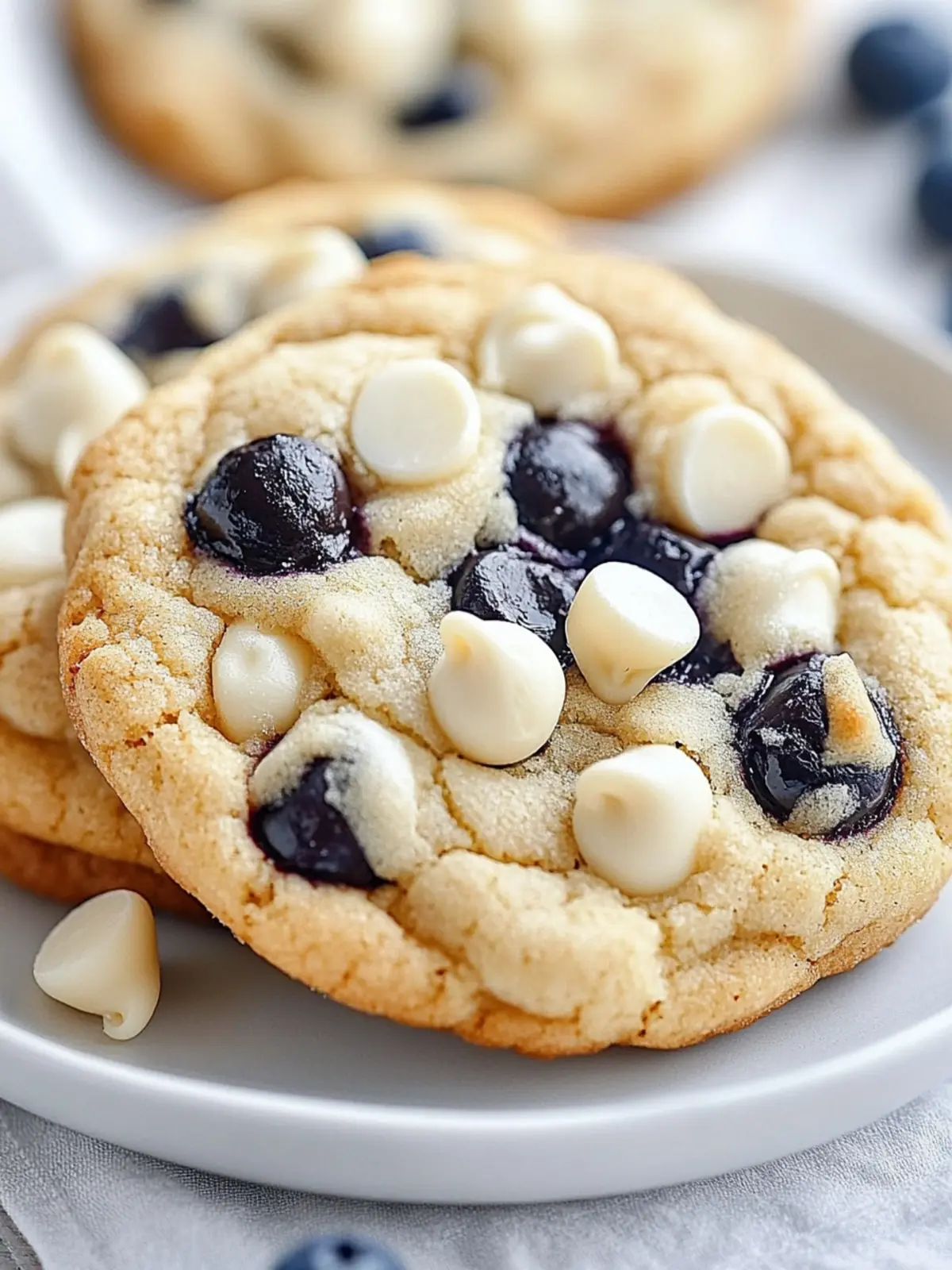 Blueberry White Chocolate Chip Cookies