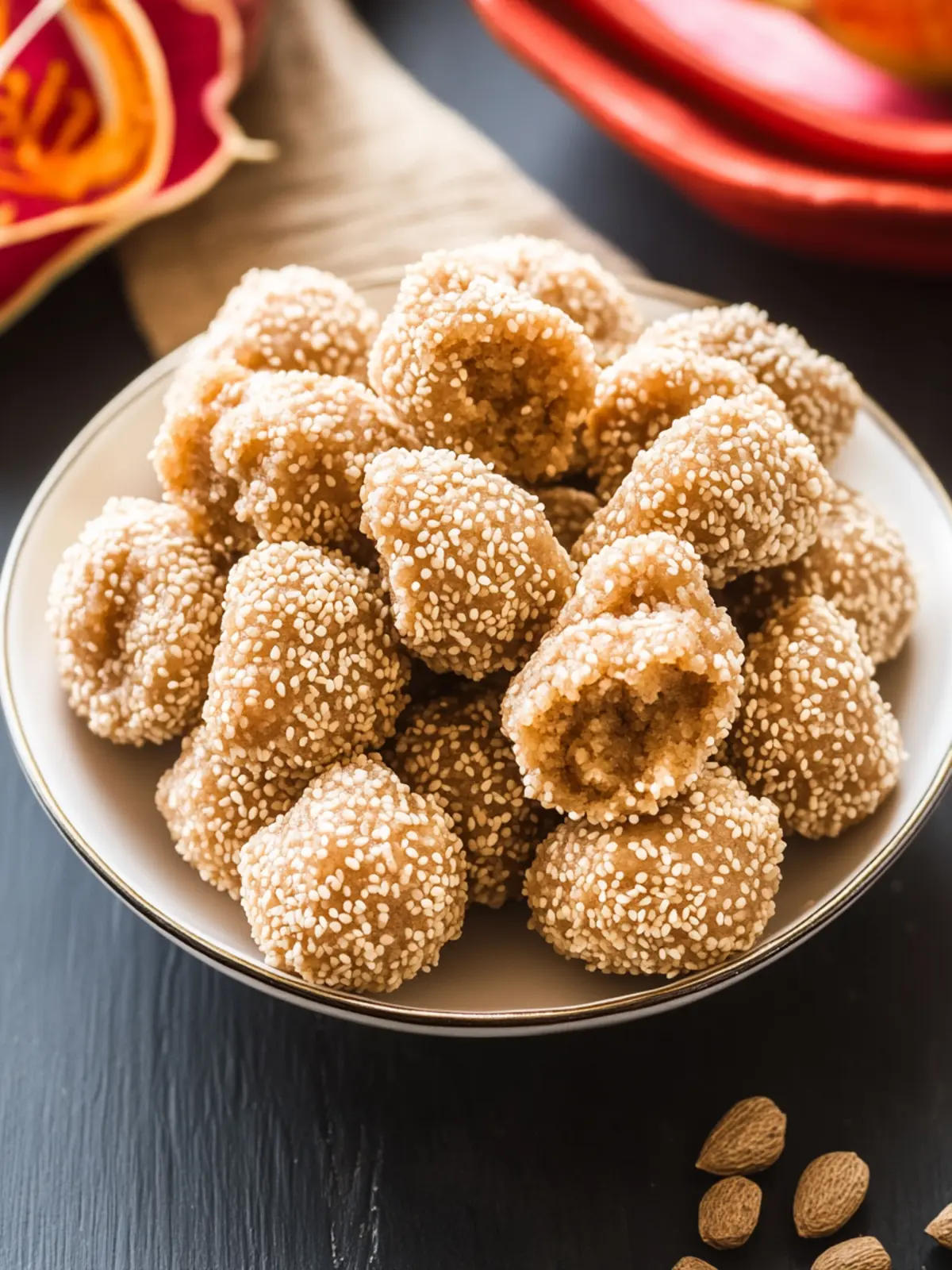 Smiling Sesame Cookie Balls