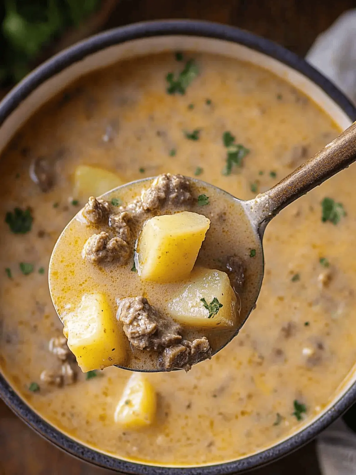 Creamy Cheesy Beef and Potato Soup for Ultimate Comfort 3 Cheesy Beef and Potato Soup