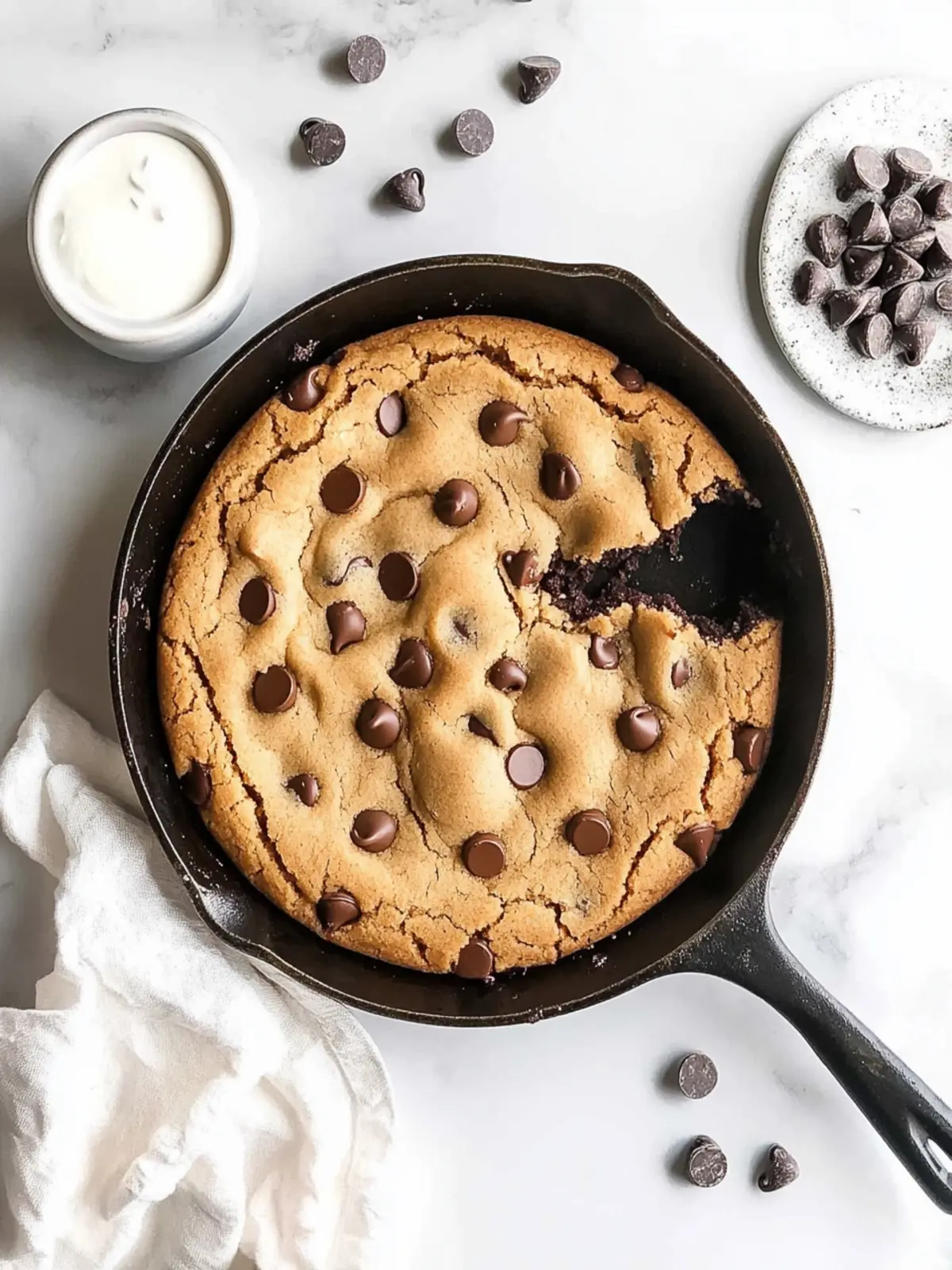 Vegan Skillet Chocolate Chip Cookie: Warm, Gooey Indulgence 4 Vegan Skillet Chocolate Chip Cookie
