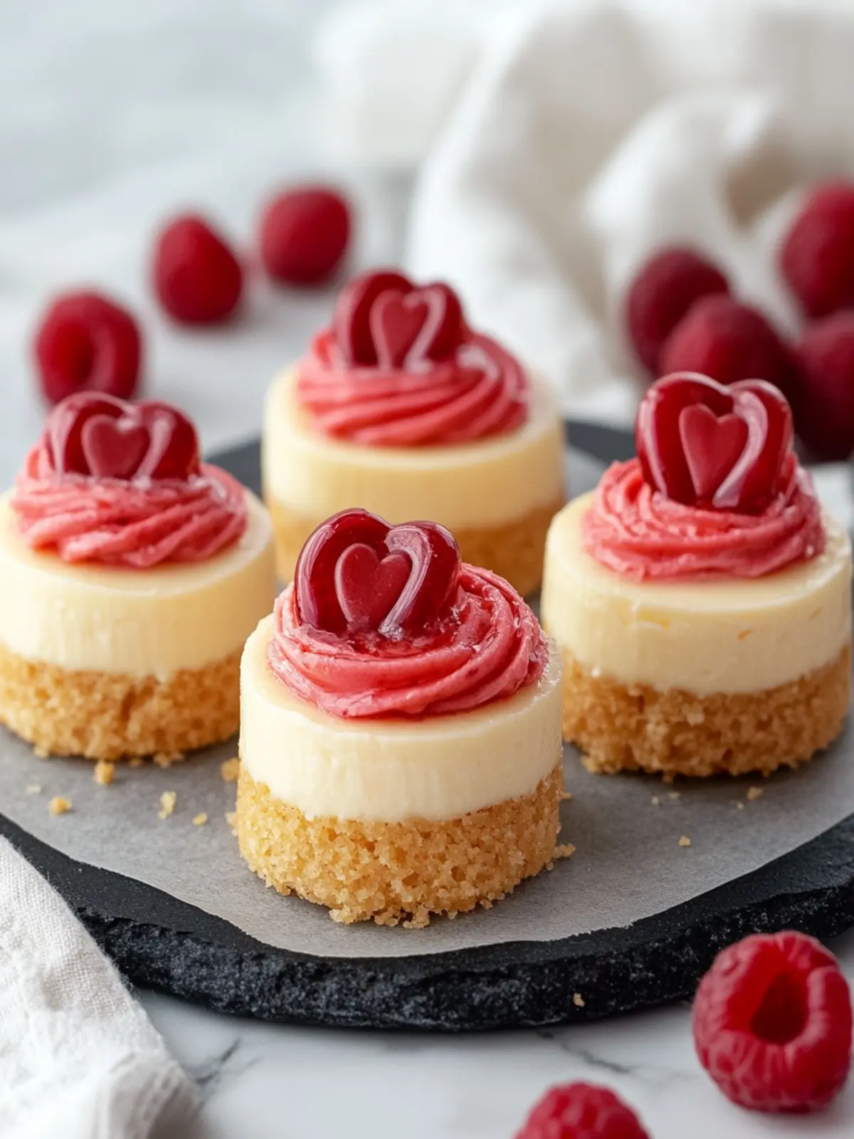 Mini Jammie Dodger Cheesecakes