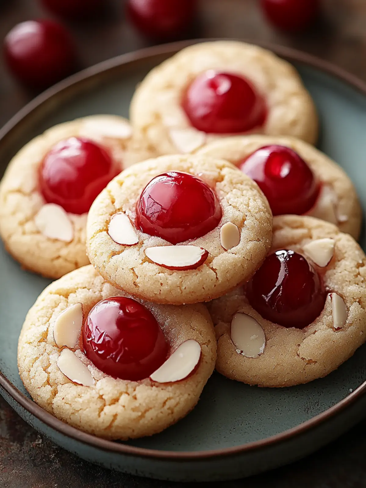 Almond Maraschino Cherry Cookies