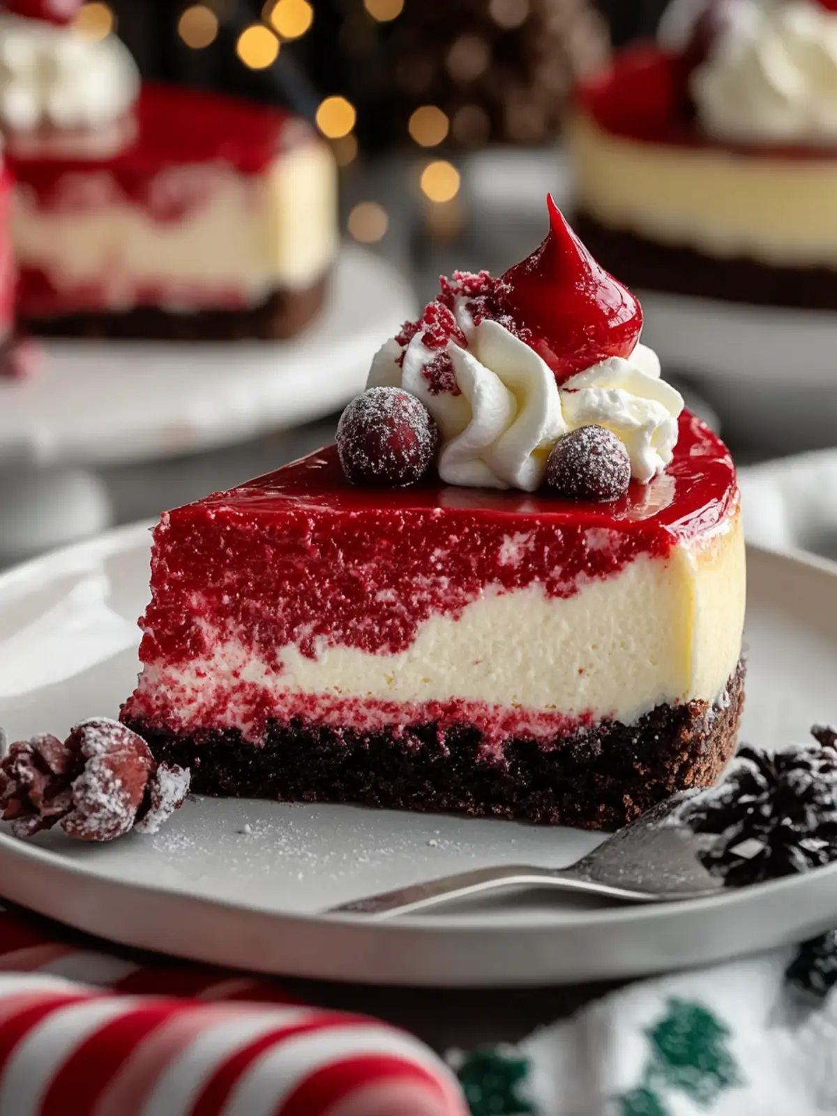 Christmas Red Velvet Cheesecake