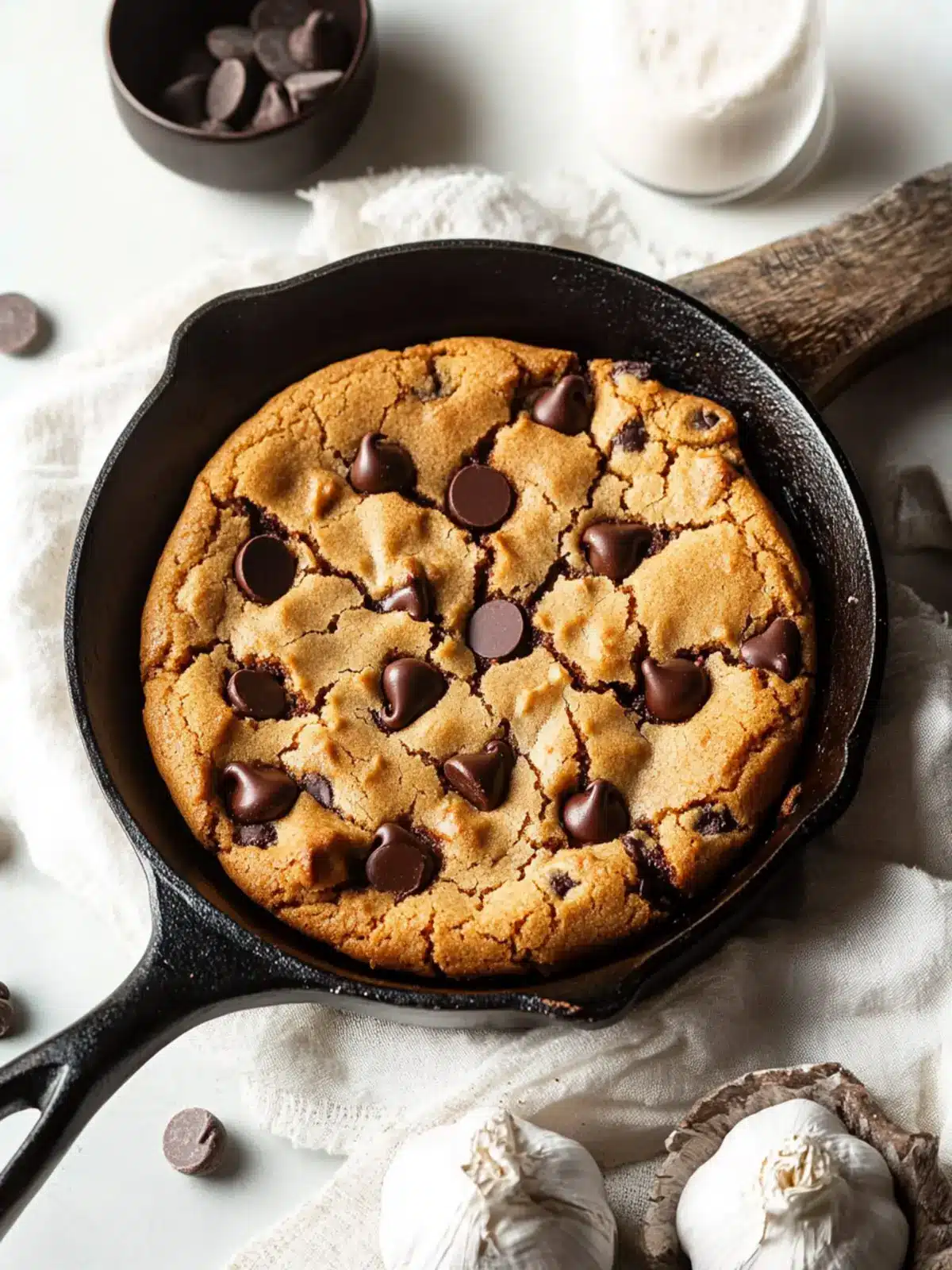 Vegan Skillet Chocolate Chip Cookie: Warm, Gooey Indulgence 3 Vegan Skillet Chocolate Chip Cookie