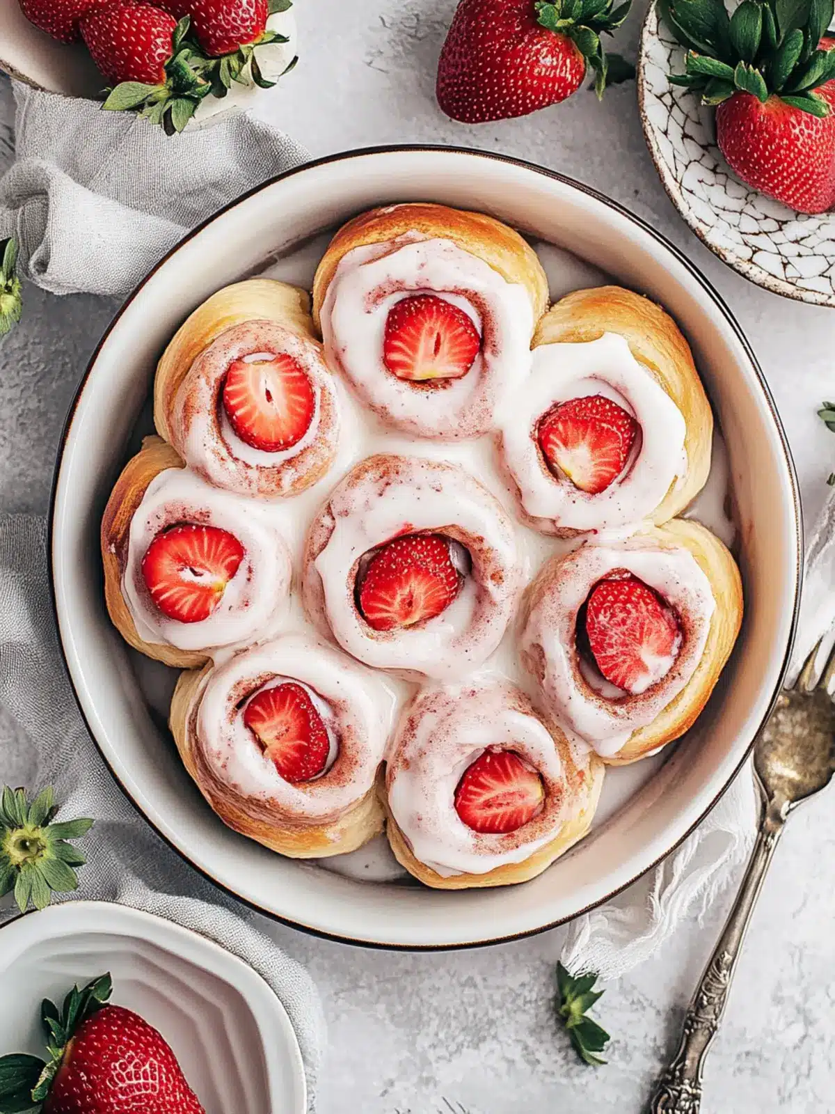 Sweet and Fluffy Strawberry Cinnamon Rolls for Breakfast Bliss 3 Strawberry Cinnamon Rolls