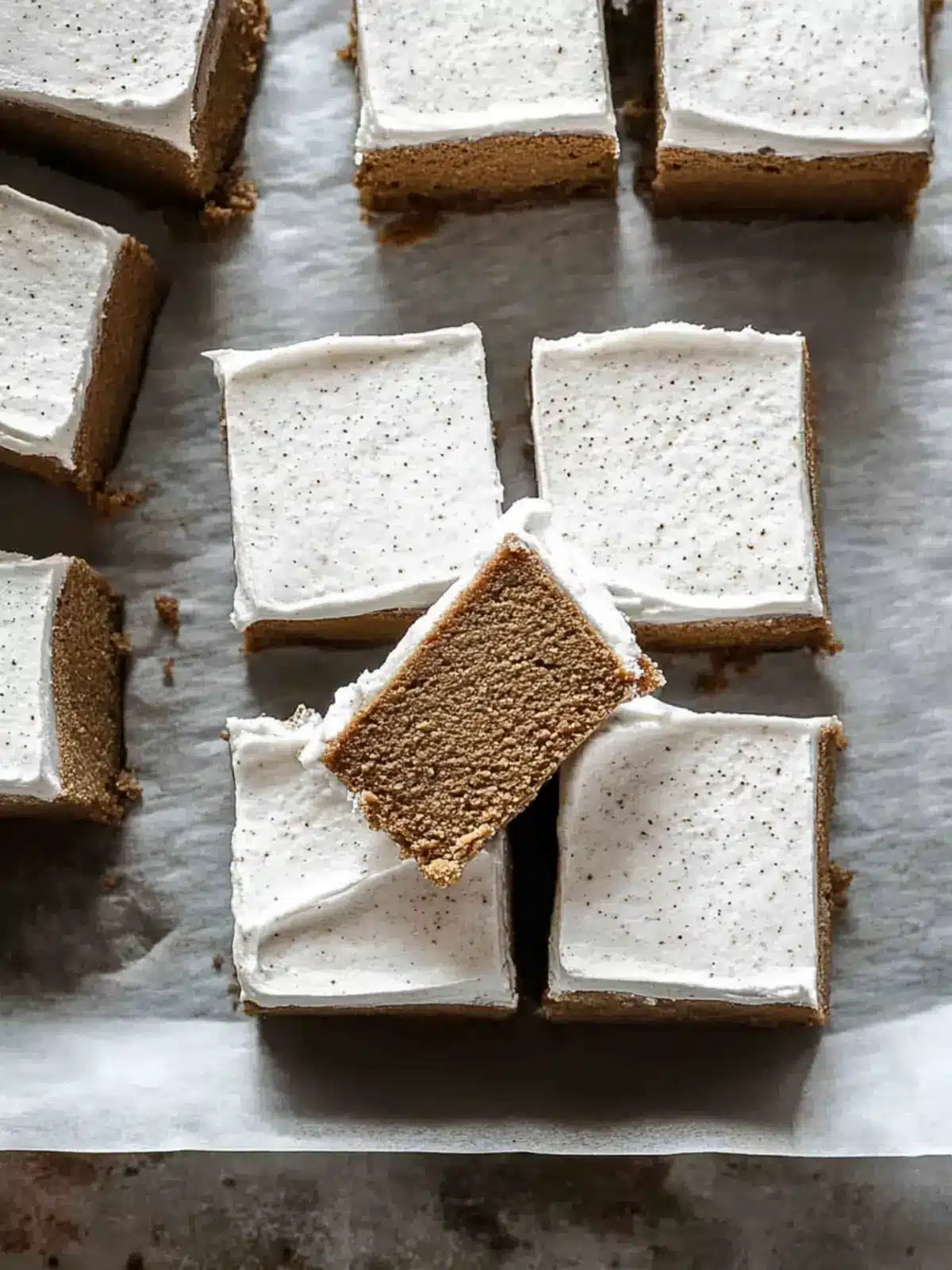 Frosted Gingerbread Brownies