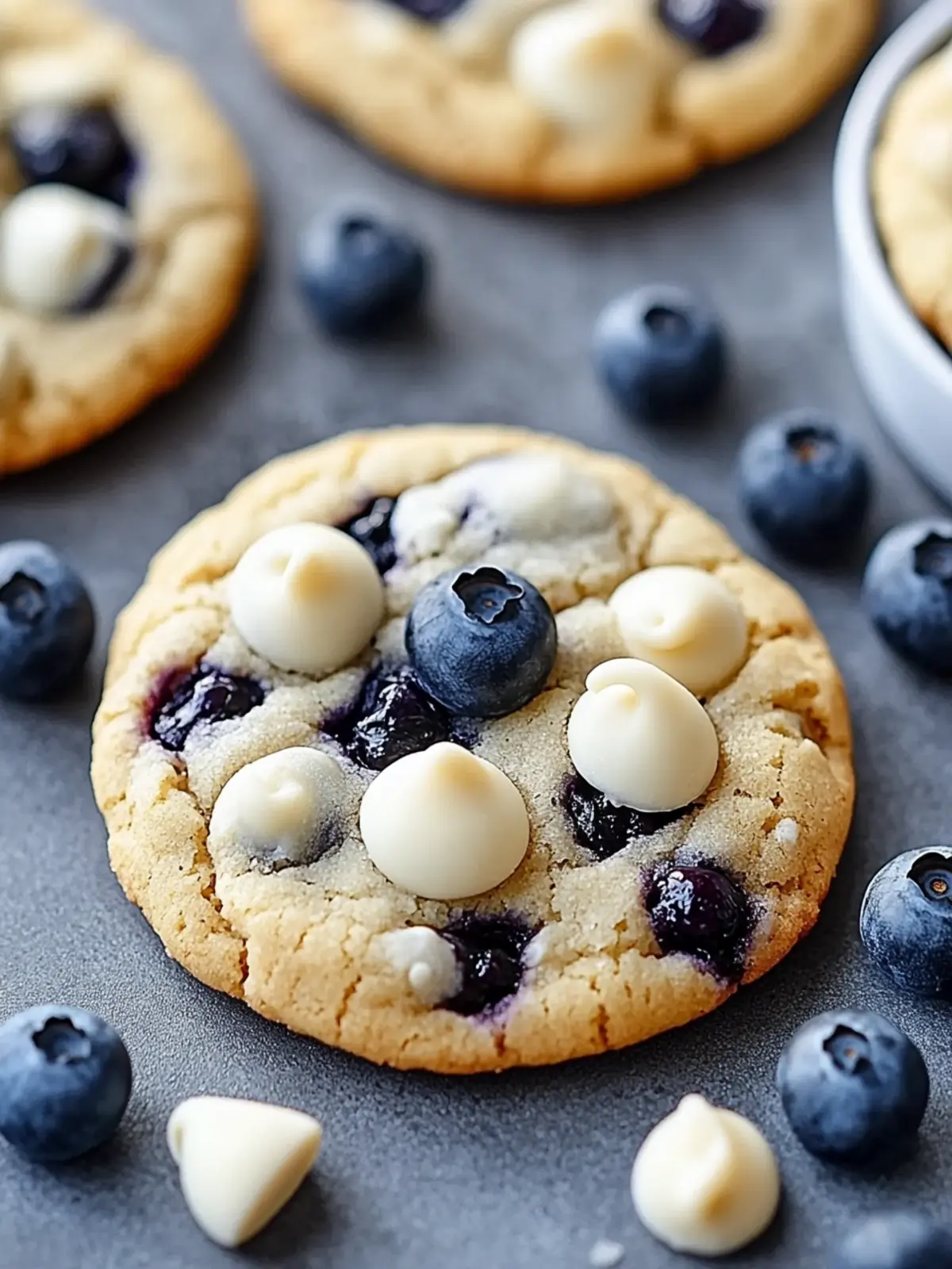 Blueberry White Chocolate Chip Cookies