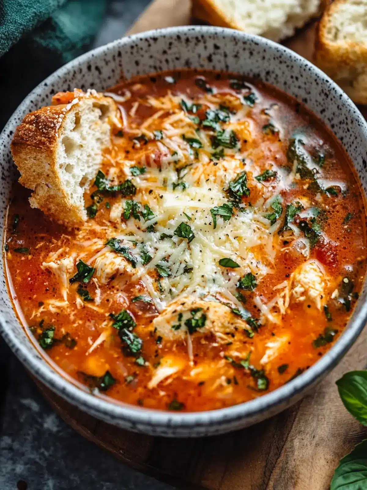 Easy Crockpot Chicken Parmesan Soup