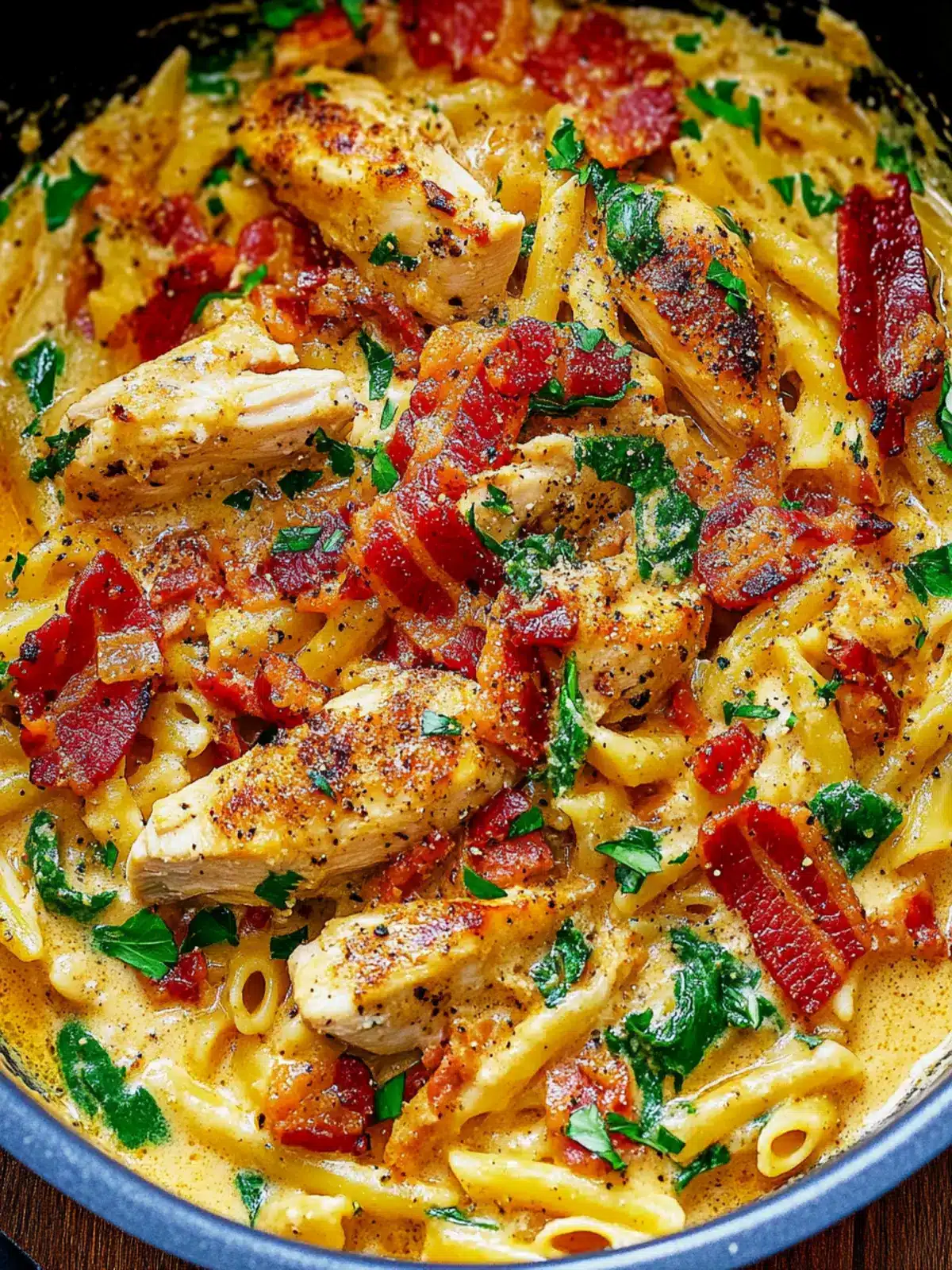 Creamy Chicken Pasta with Bacon