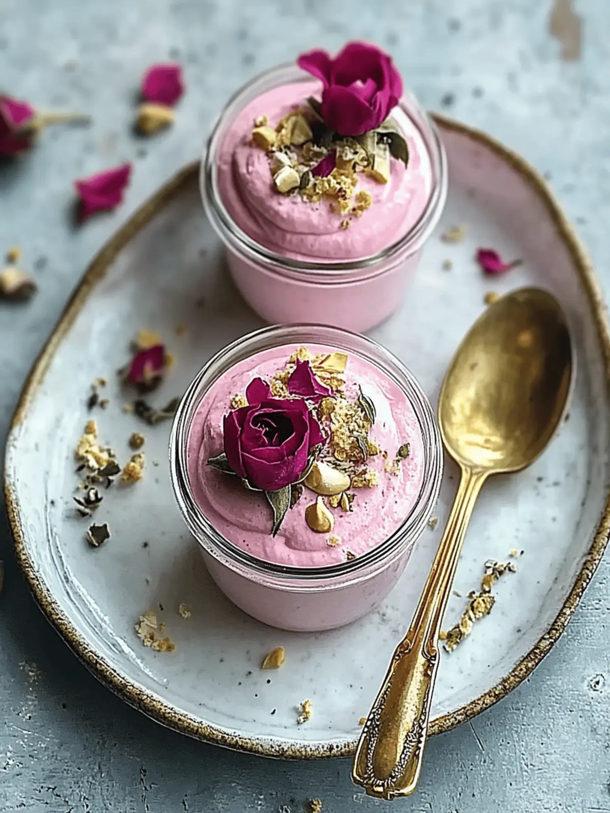 Rose Gulkand Shrikhand Cups