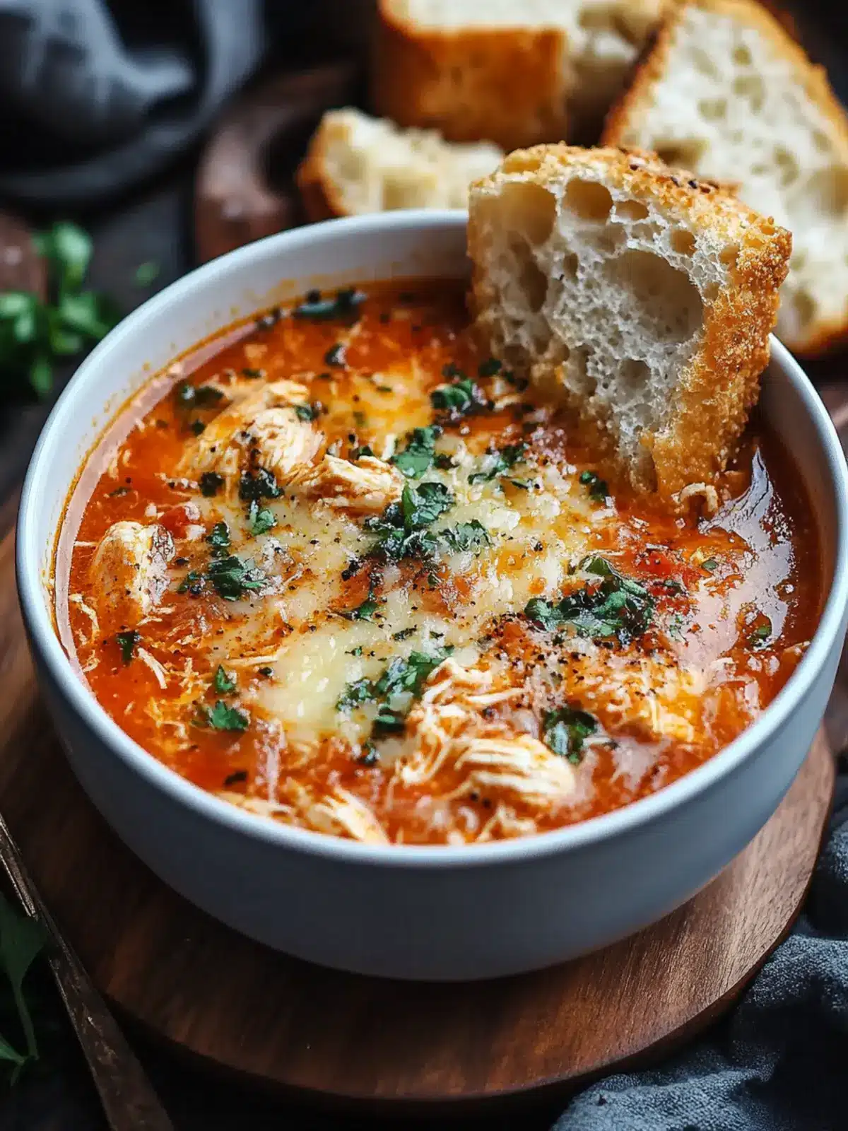 Easy Crockpot Chicken Parmesan Soup