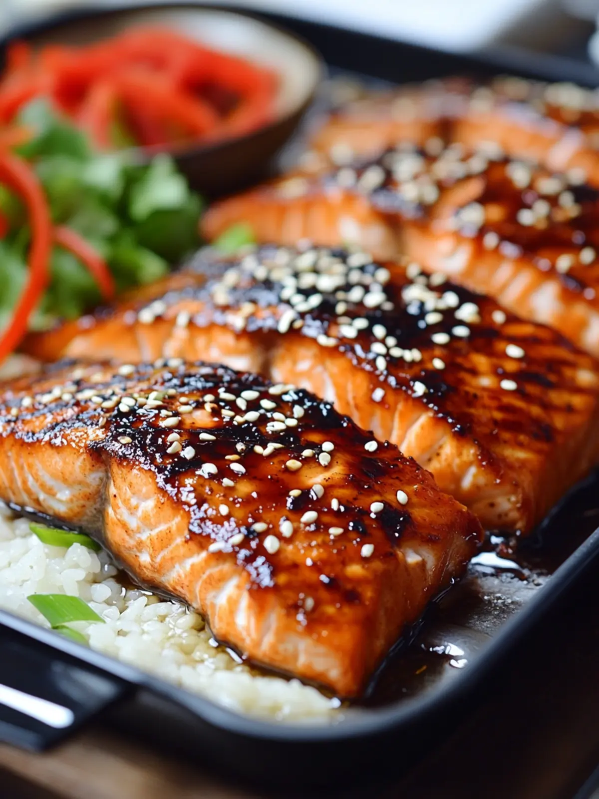 Korean-Style Grilled Salmon in Sweet Bulgogi Marinade