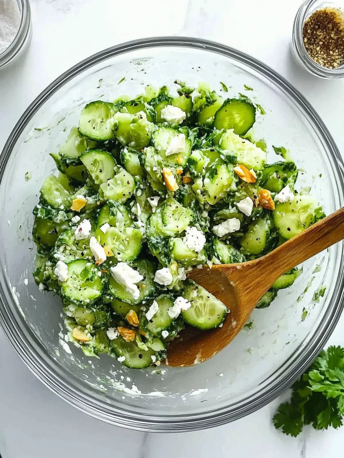 Zesty Smashed Cucumber Salad with Avocado & Feta Bliss 2 Smashed Cucumber Salad