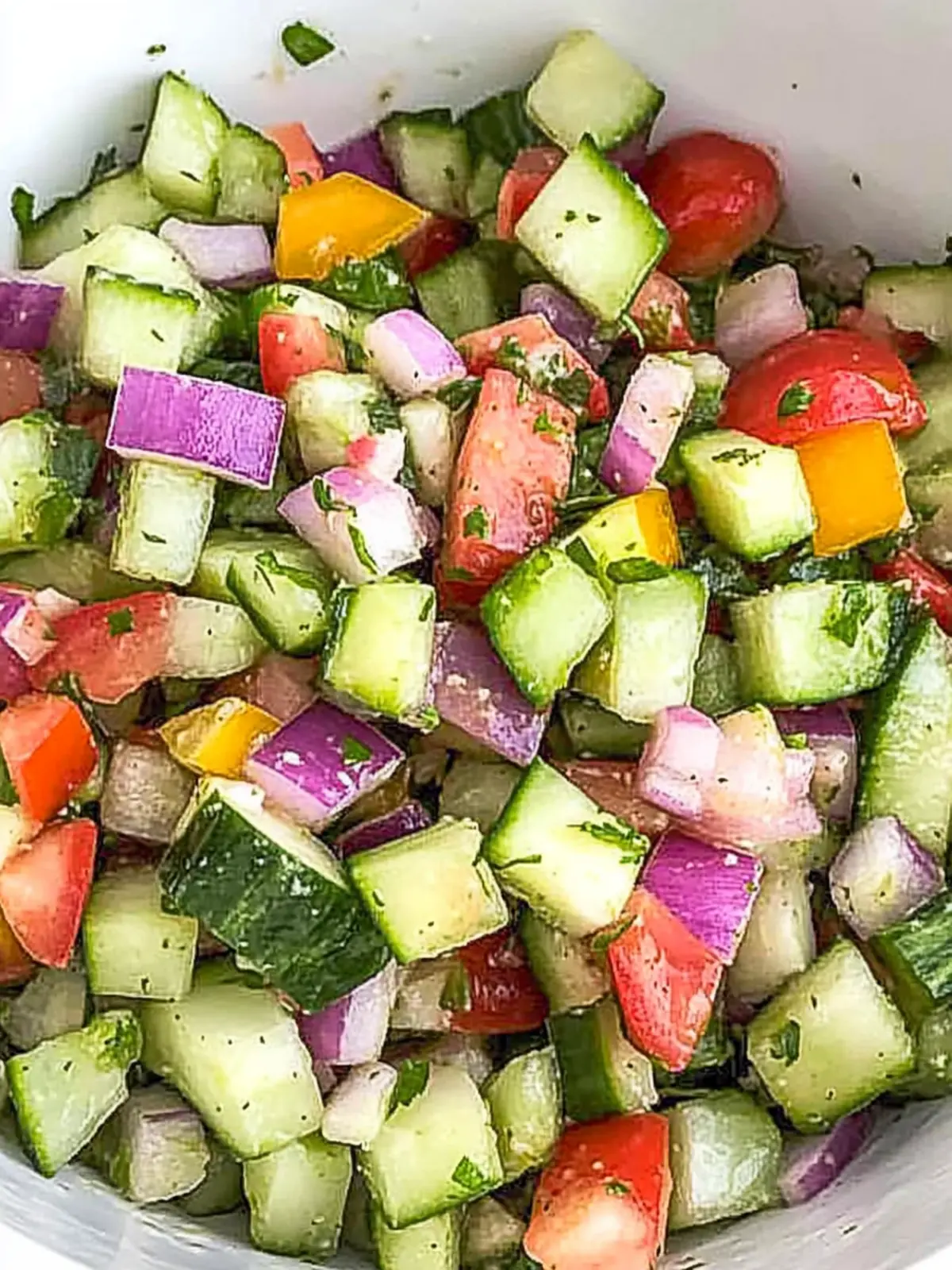 Low Carb Chopped Cucumber Garden Salad