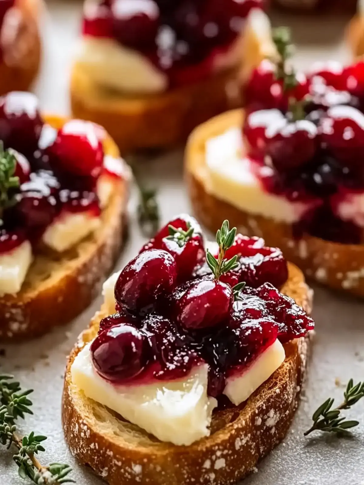 Cranberry Brie Crostini