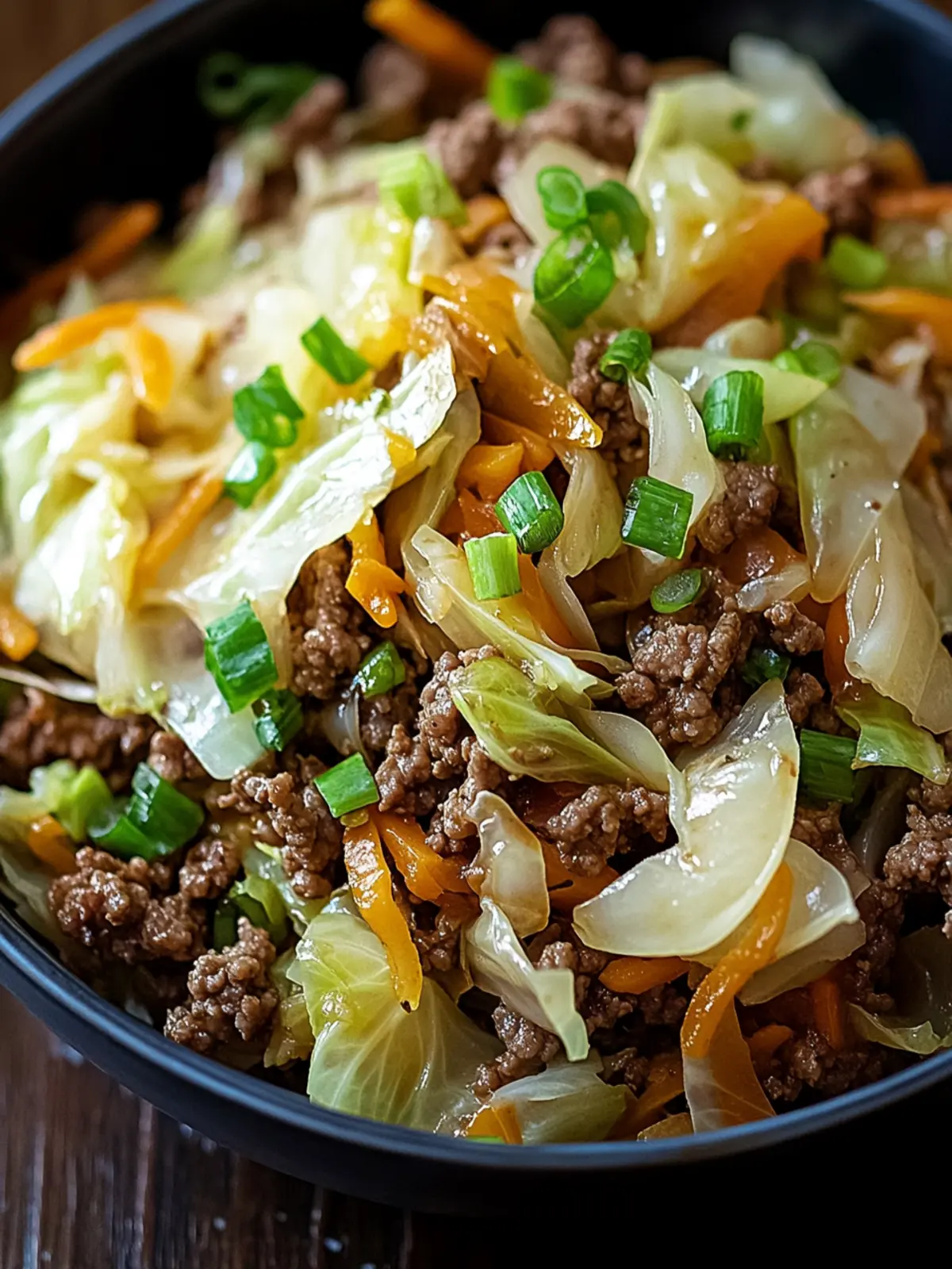 Ground Beef and Chopped Cabbage