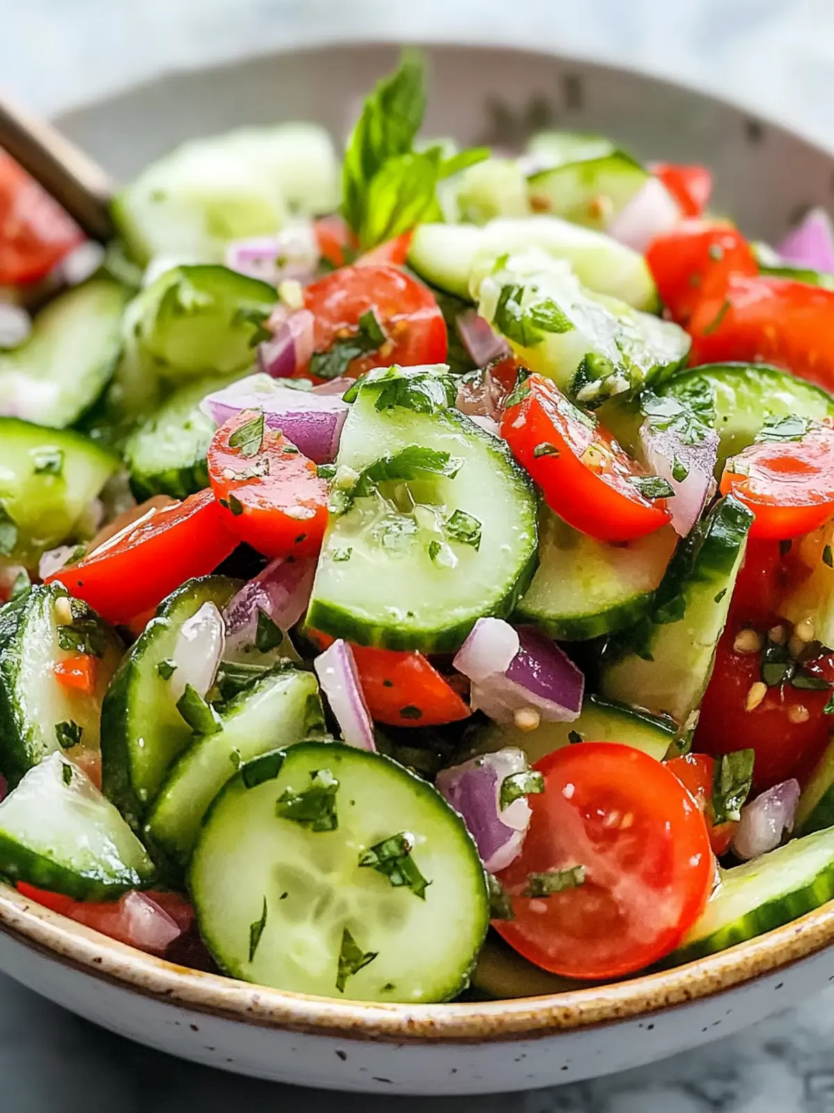 Quick Italian Cucumber Salad