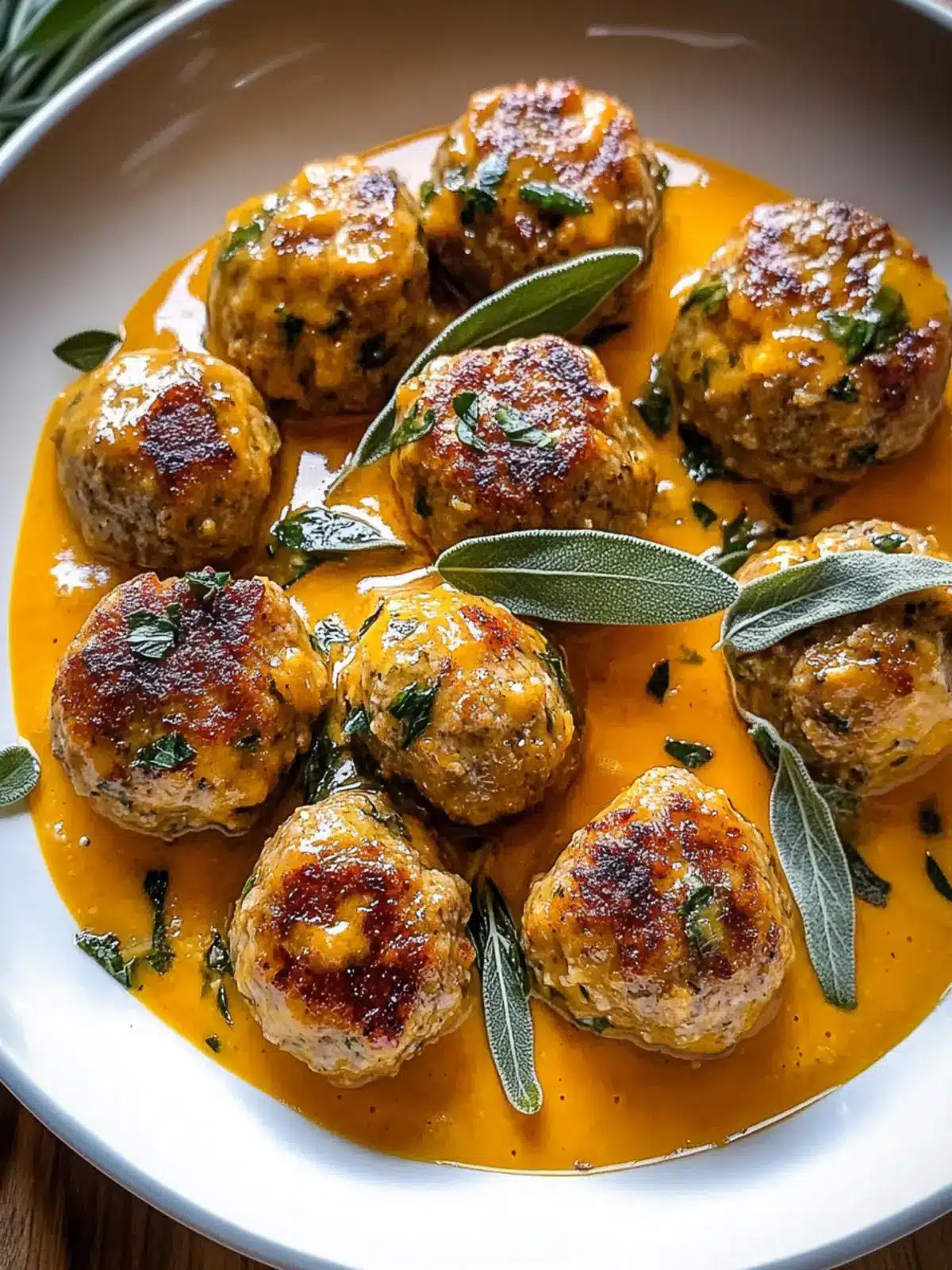 Decadent Turkey Meatballs in Pumpkin Sage Sauce You ll Love 3 Turkey Meatballs in Pumpkin Sage Sauce