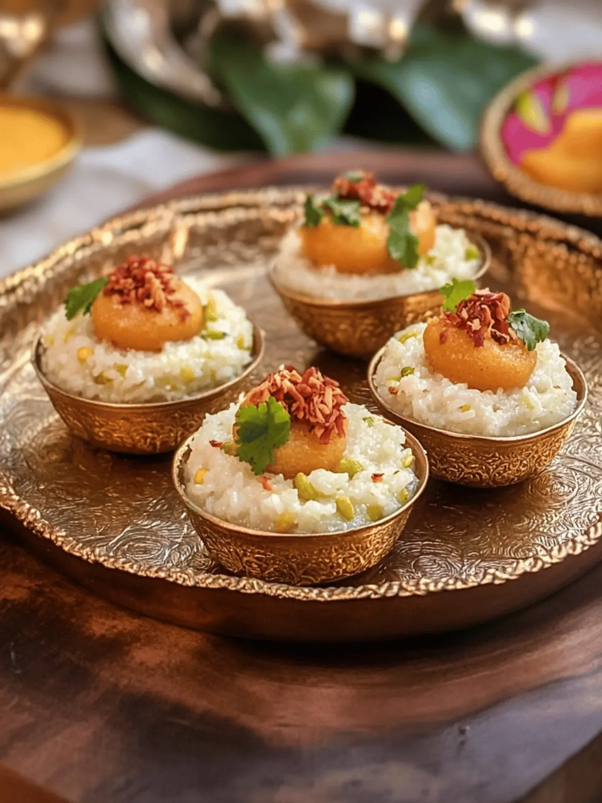 Sitaphal Phirni in Motichoor Cups - A Festive Delight! 2 Sitaphal Phirni In Motichoor Cups Custard Apple Rice Pudding