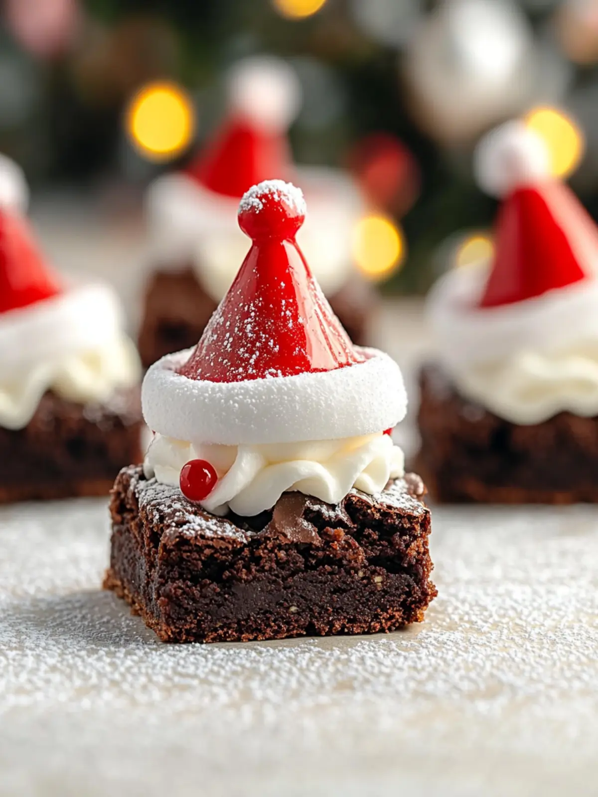 Delicious Santa Hat Brownies: Your New Holiday Favorite 2 Santa Hat Brownies