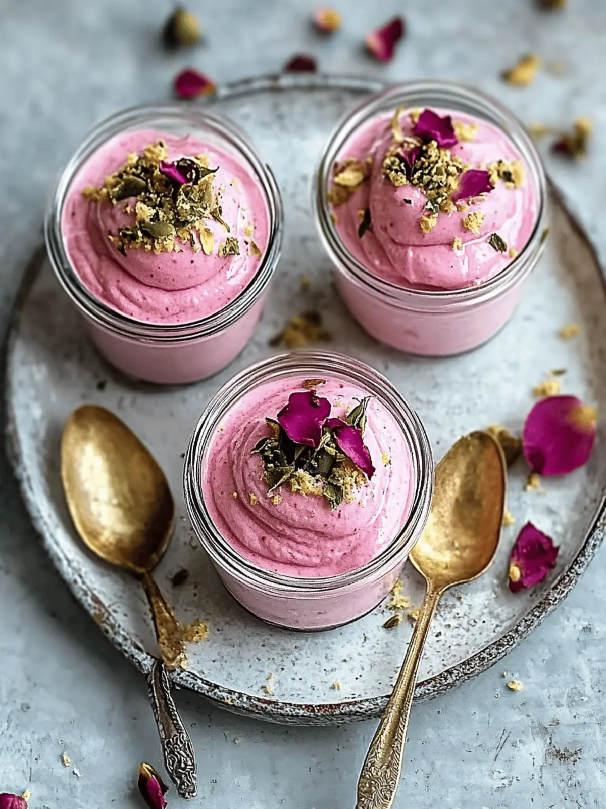 Rose Gulkand Shrikhand Cups