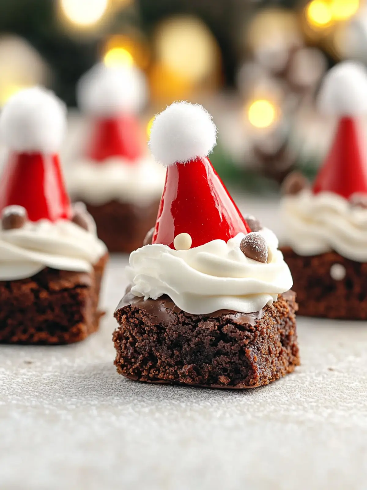 Delicious Santa Hat Brownies: Your New Holiday Favorite 3 Santa Hat Brownies