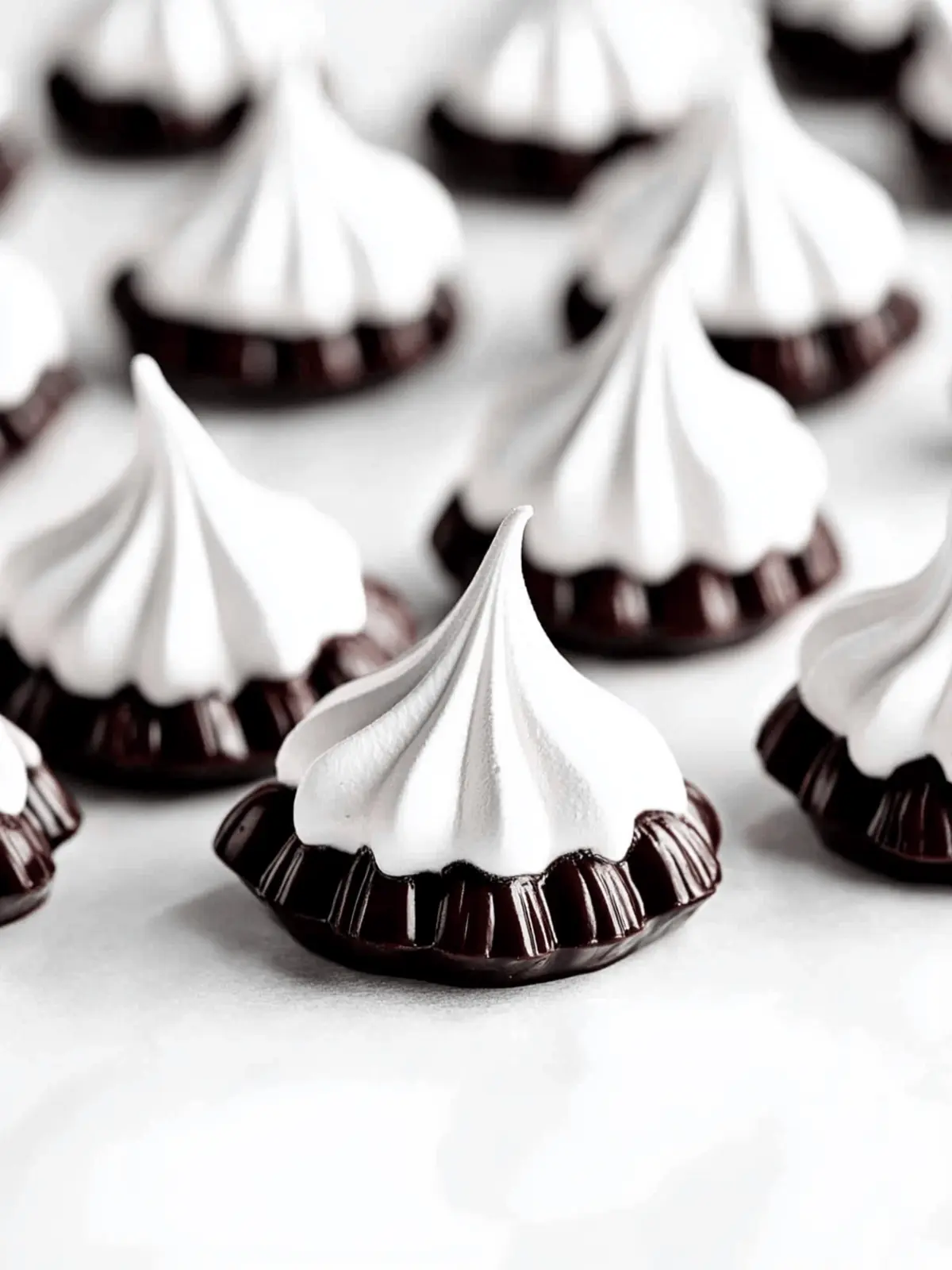 Melt-in-Your-Mouth Chocolate Dipped Meringue Cookies 2 Chocolate Dipped Meringue Cookies