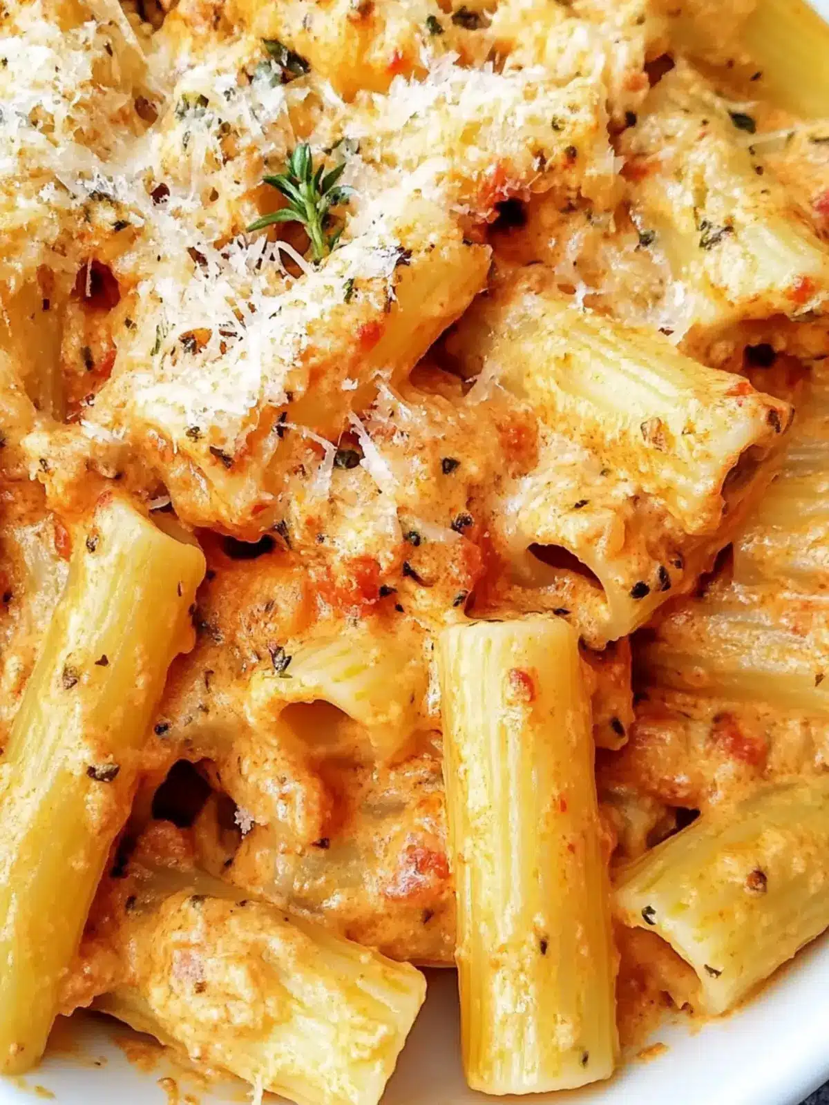 Savory Roasted Red Pepper Rigatoni in Just 30 Minutes 2 ROASTED RED PEPPER RIGATONI
