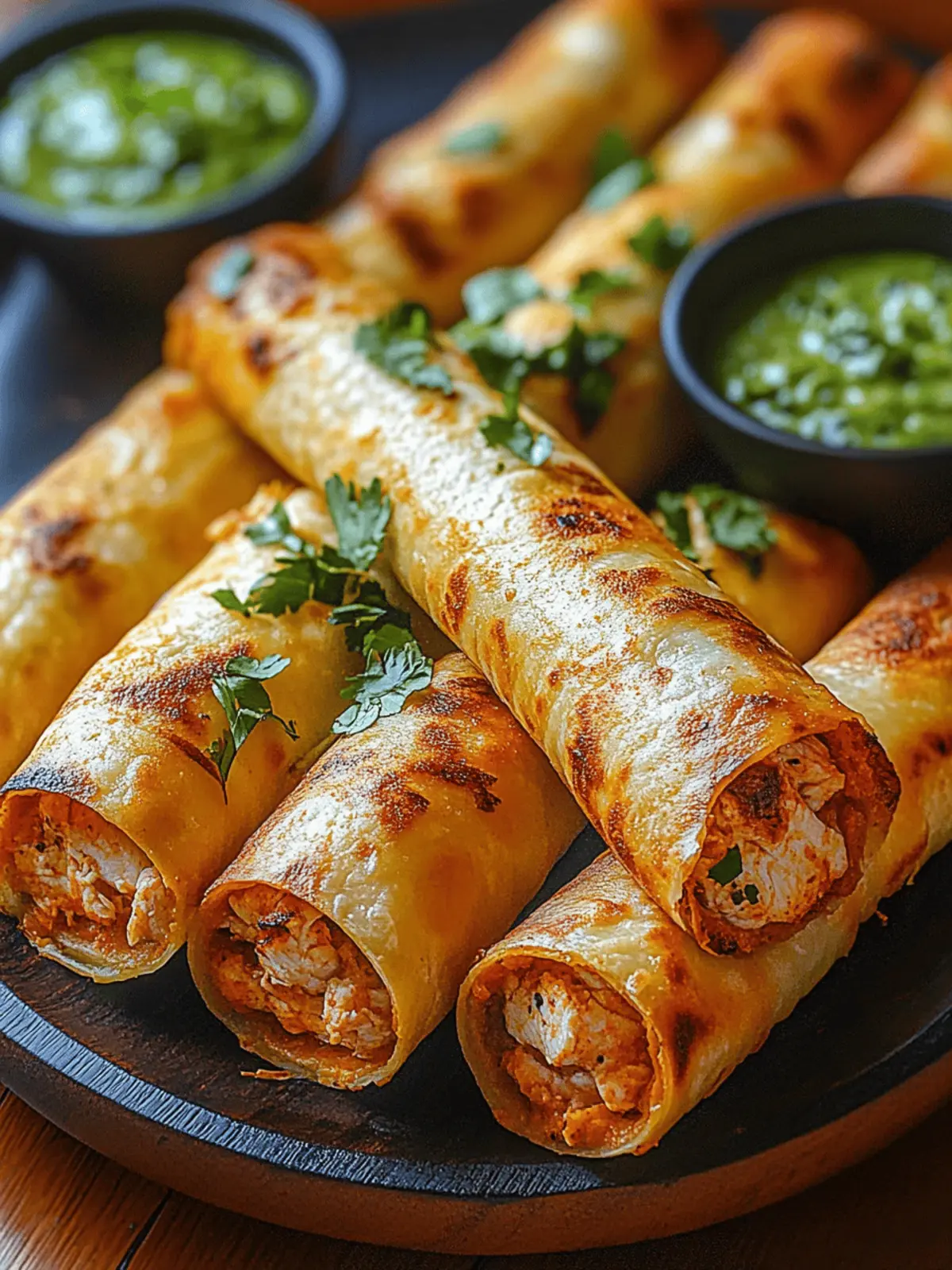 Crunchy Oven-Baked Chicken Taquitos