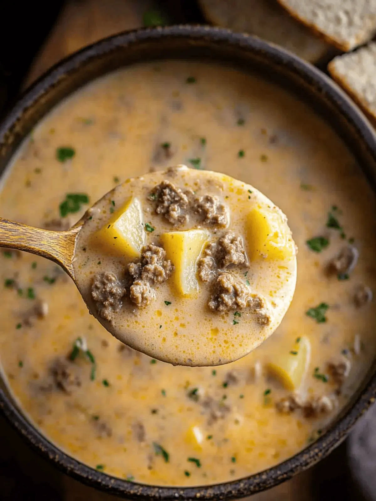 Creamy Cheesy Beef and Potato Soup for Ultimate Comfort 4 Cheesy Beef and Potato Soup