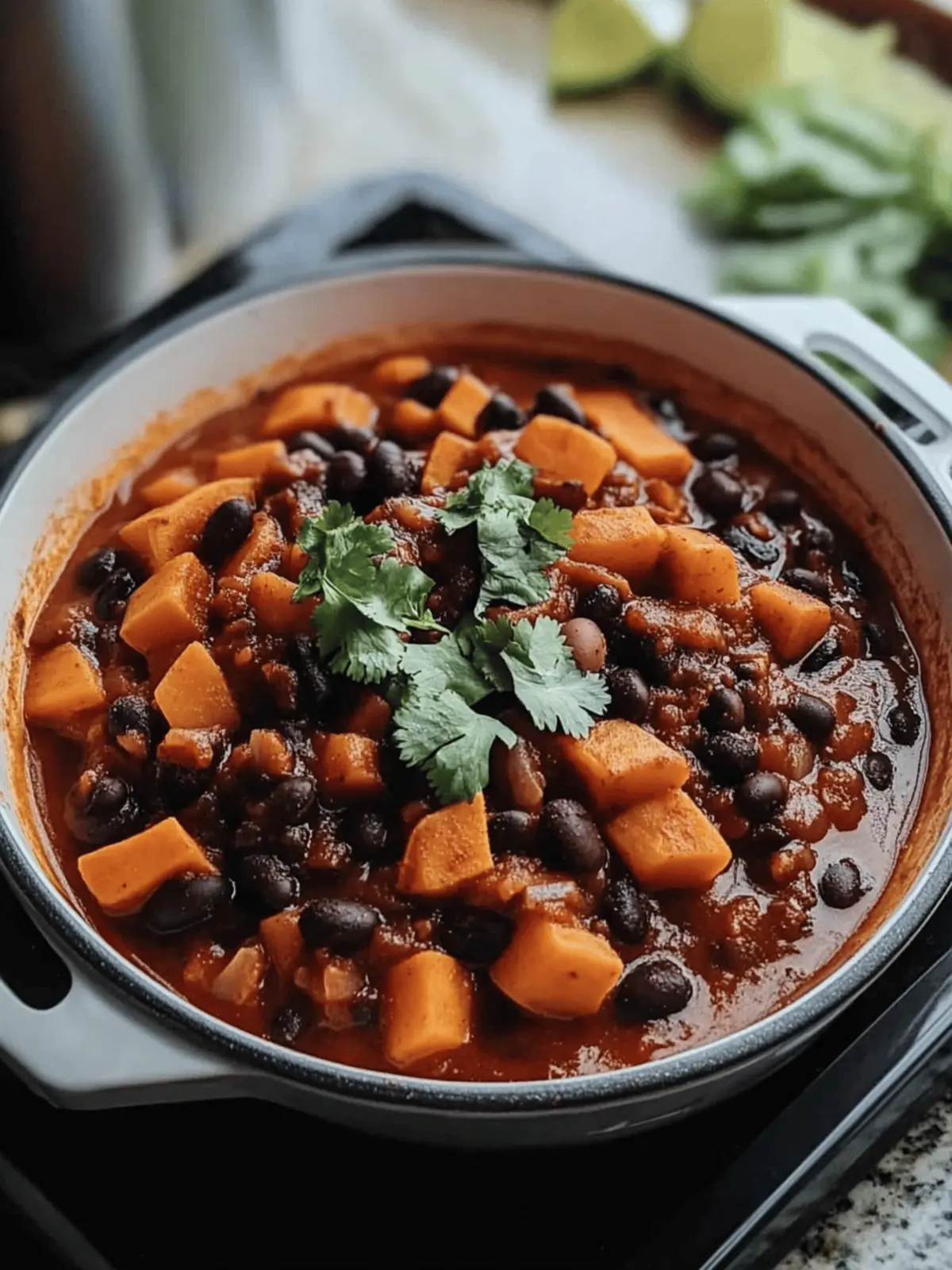 Sweet Potato & Black Bean Vegetarian Chili