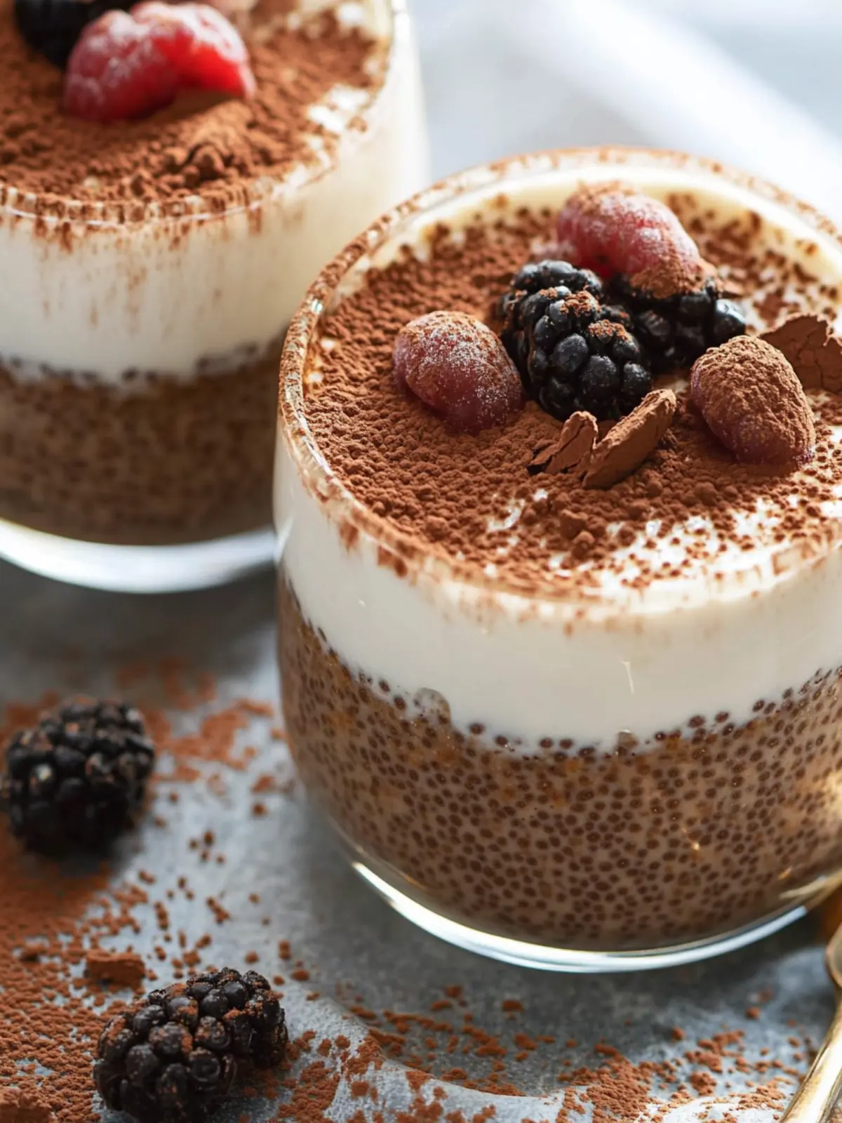 Tiramisu Chia Pudding With Greek Yogurt