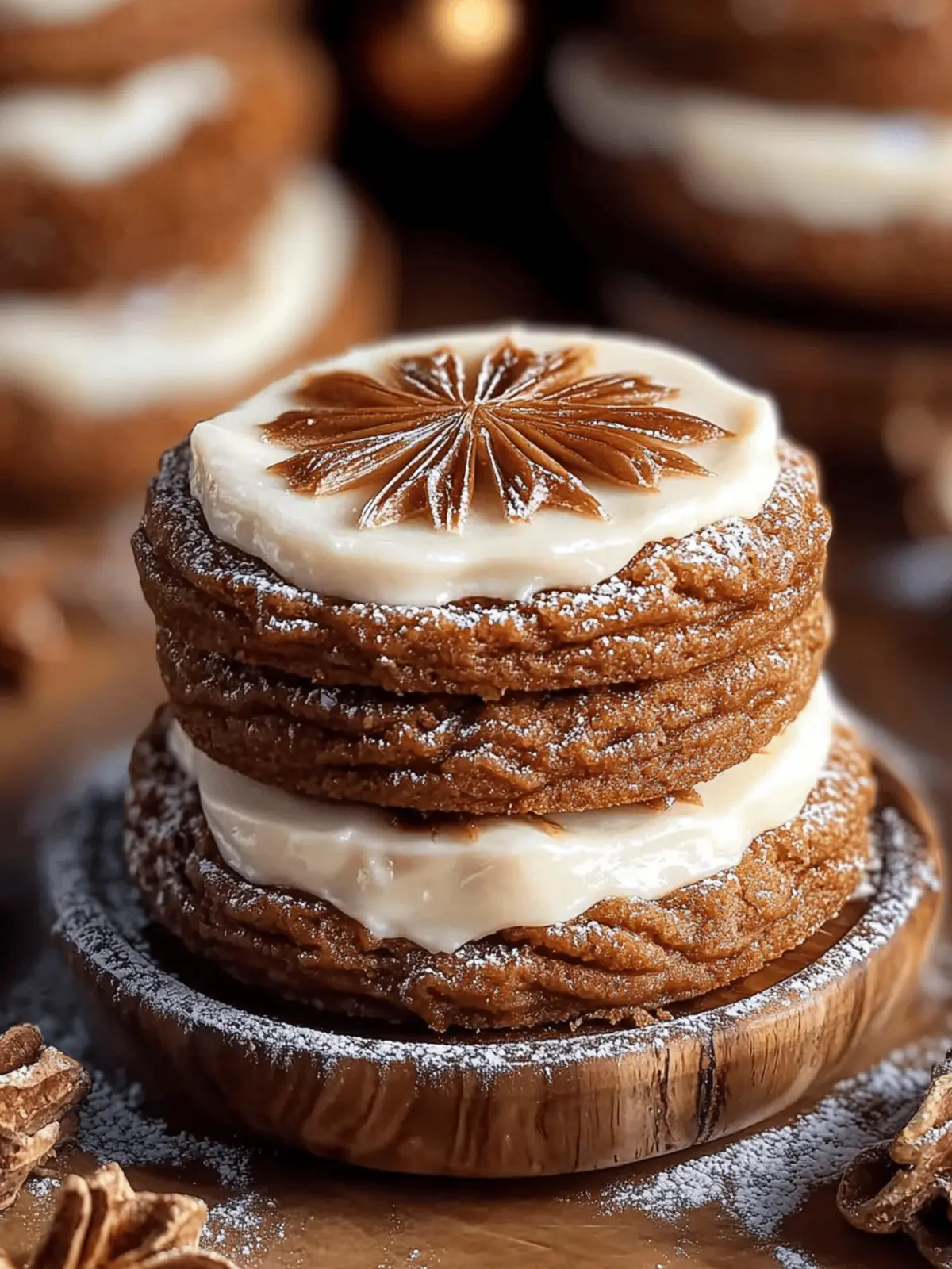 Gingerbread Cheesecake Cookies