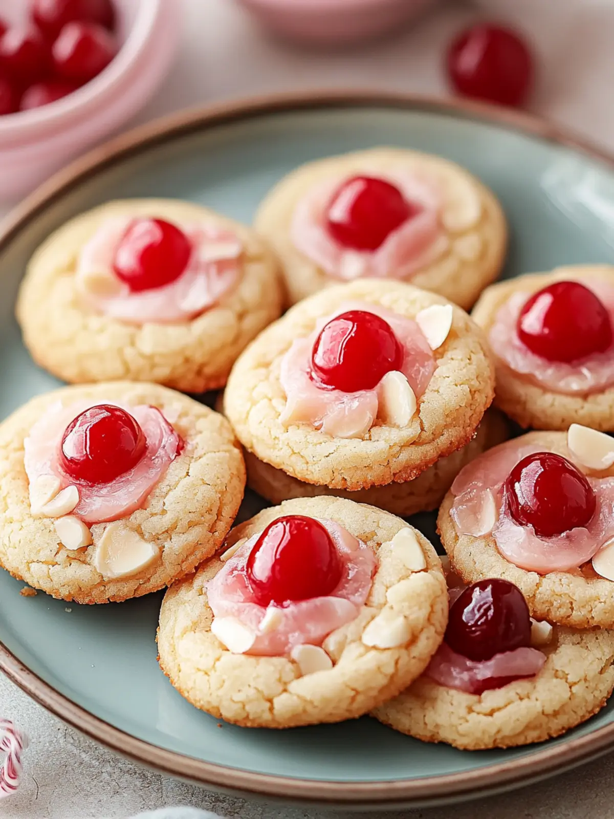 Almond Maraschino Cherry Cookies