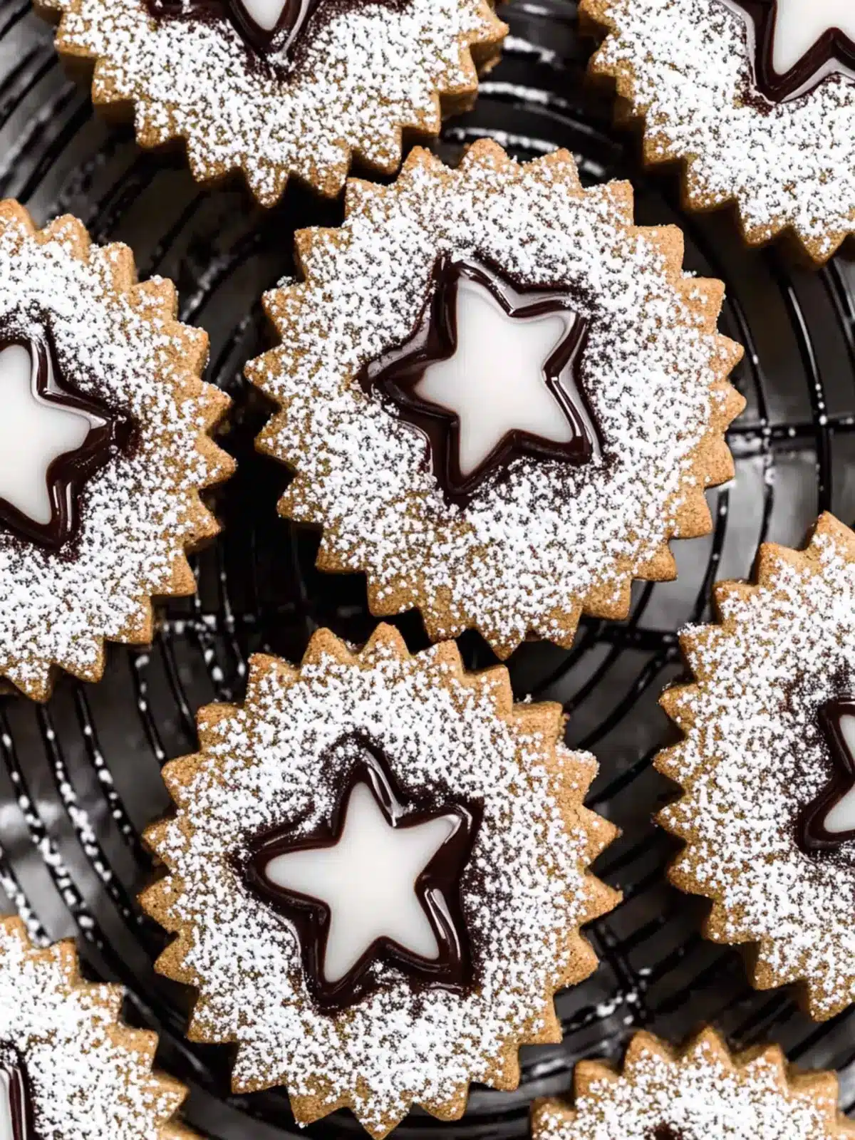 Chocolate Chai Linzer Cookies